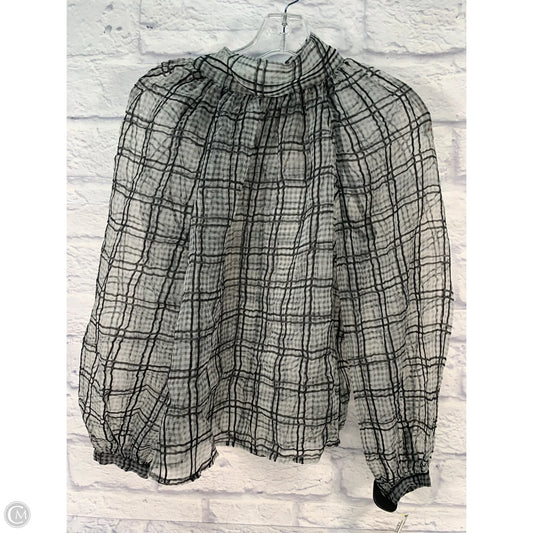 Top Long Sleeve By Current Air In Black & Grey, Size: Xs