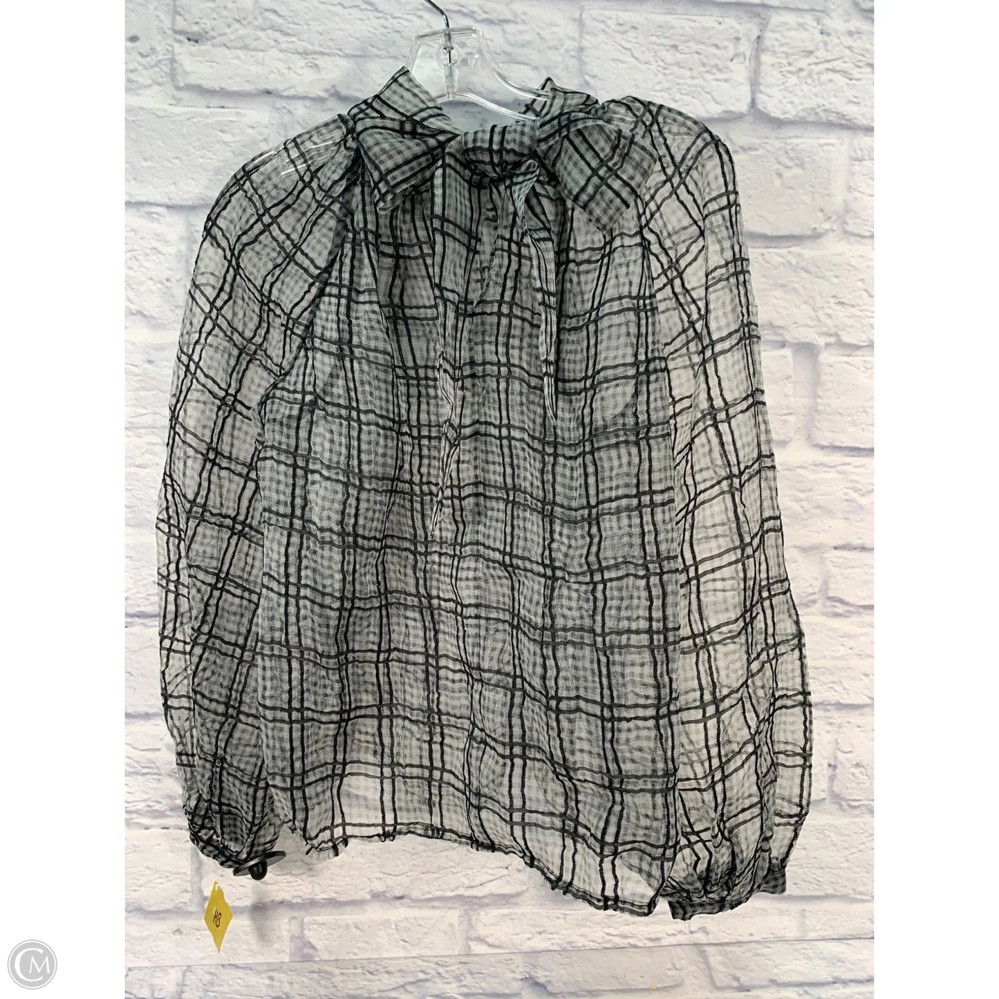 Top Long Sleeve By Current Air In Black & Grey, Size: Xs