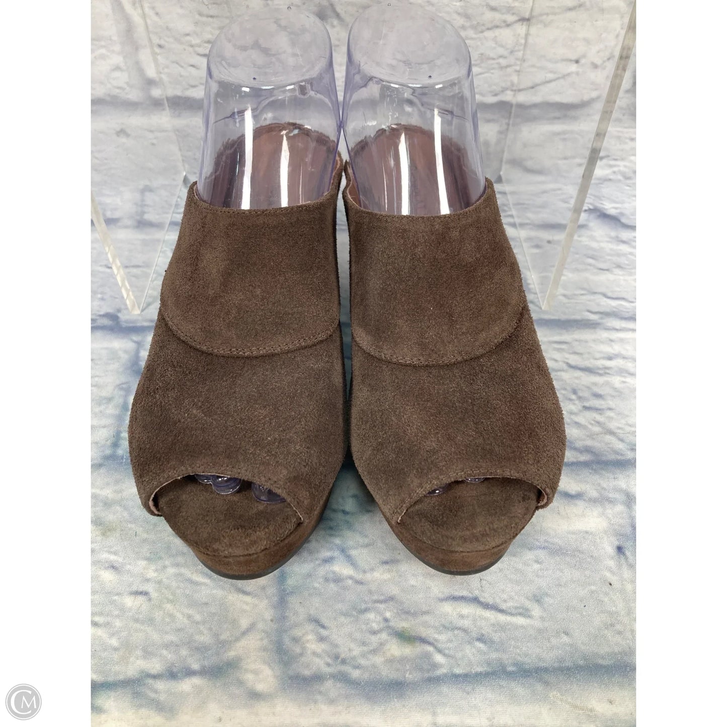 Shoes Heels Wedge By Clothes Mentor In Brown, Size: 7.5