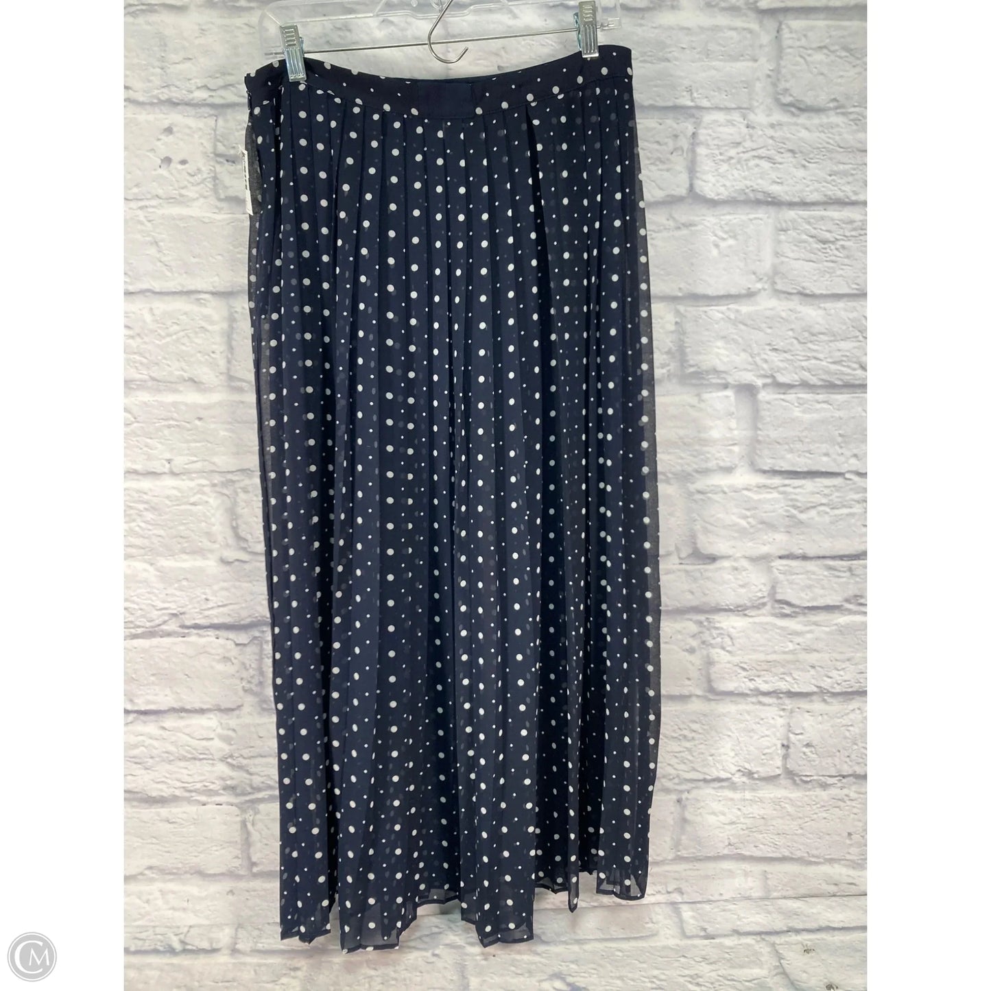 Skirt Midi By Clothes Mentor In Blue & White, Size: 4