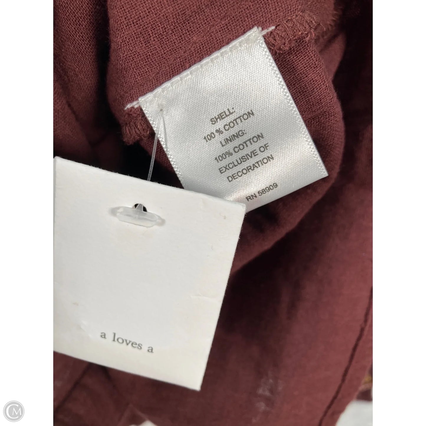 Blouse Long Sleeve By A Loves A In Gold & Red, Size: S