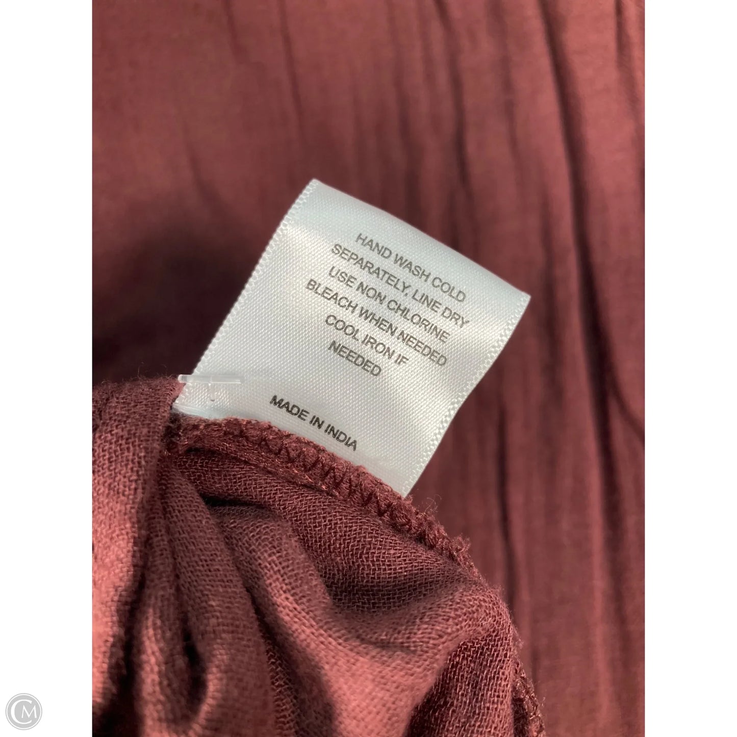 Blouse Long Sleeve By A Loves A In Gold & Red, Size: S