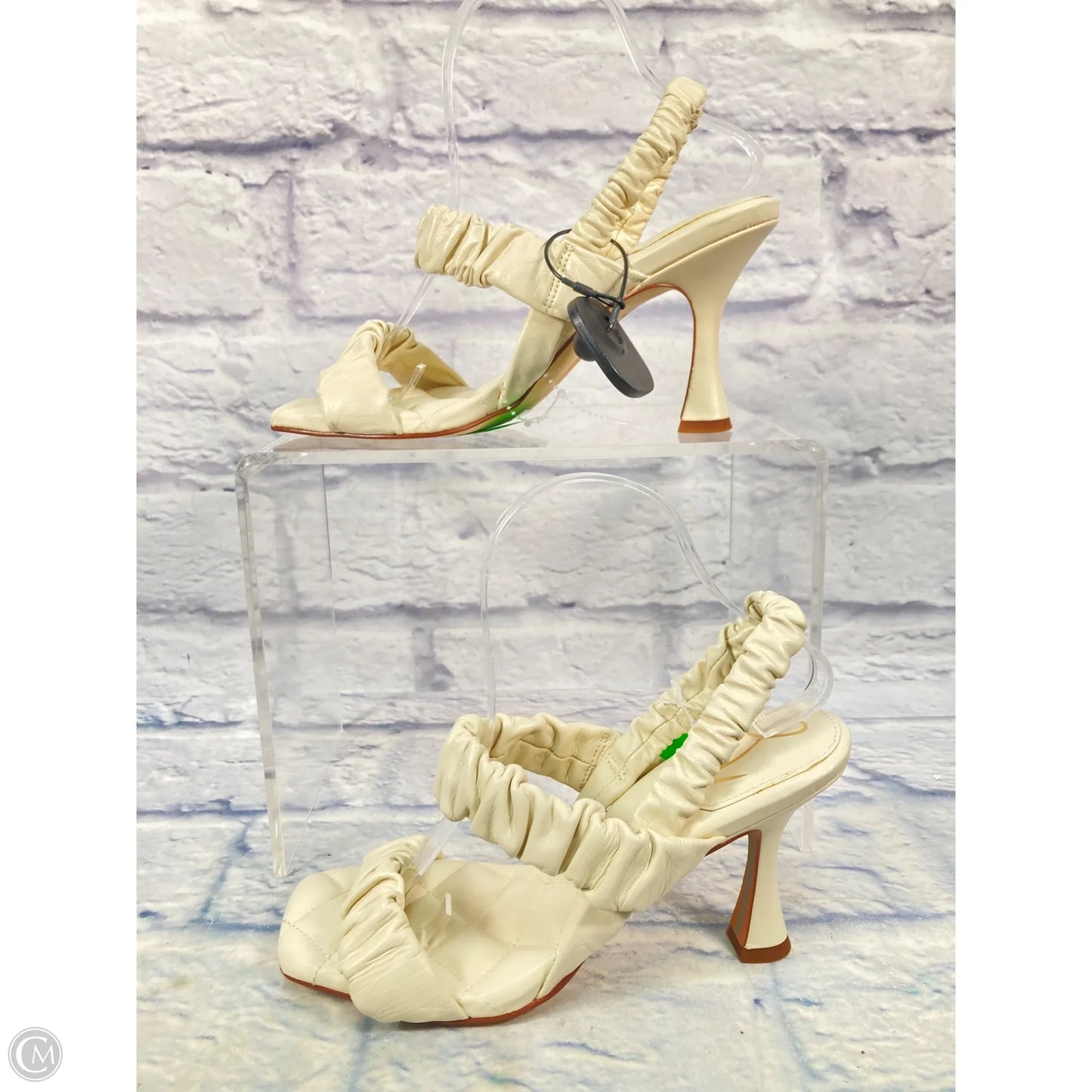 Sandals Heels Stiletto By Sam Edelman In Cream, Size: 8.5