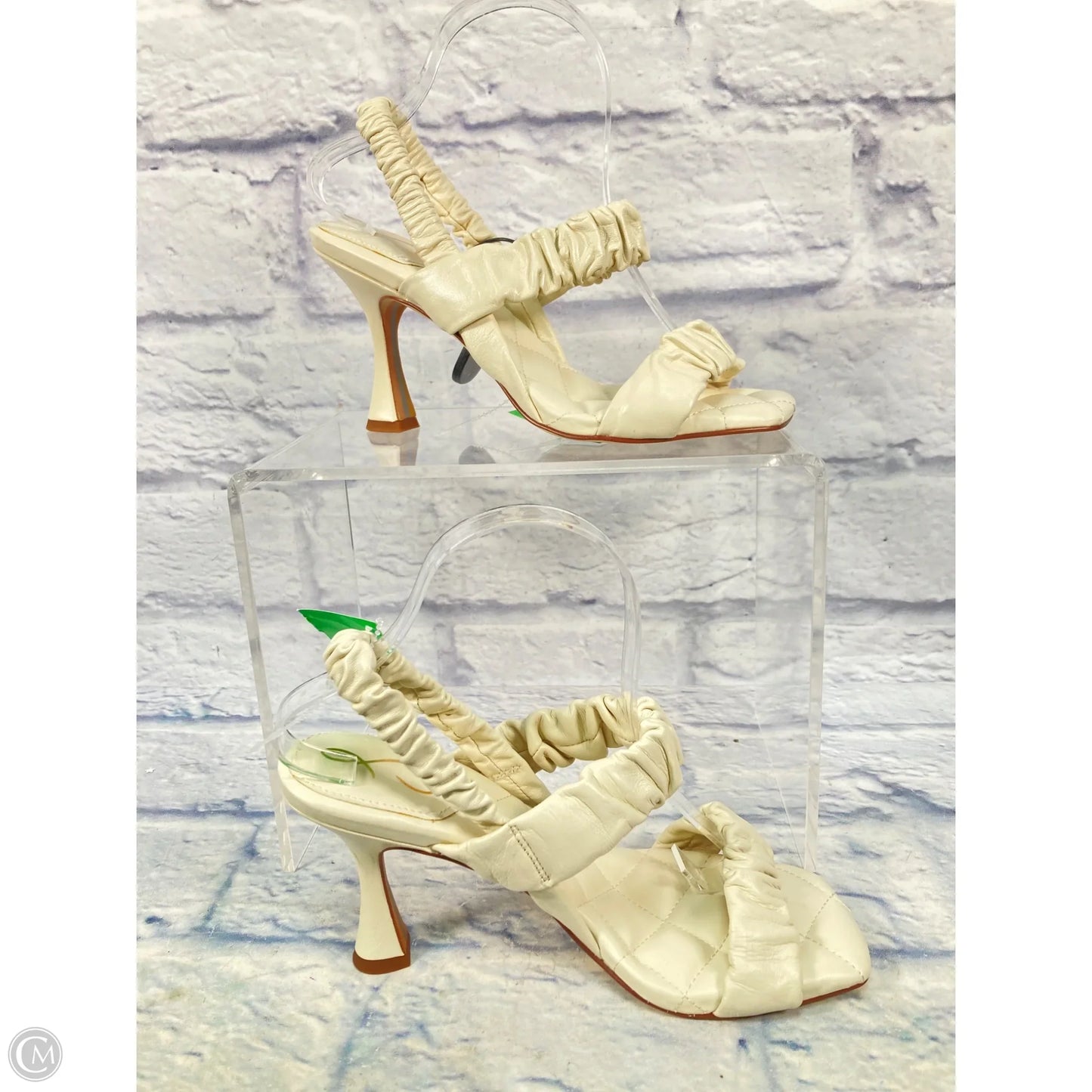 Sandals Heels Stiletto By Sam Edelman In Cream, Size: 8.5