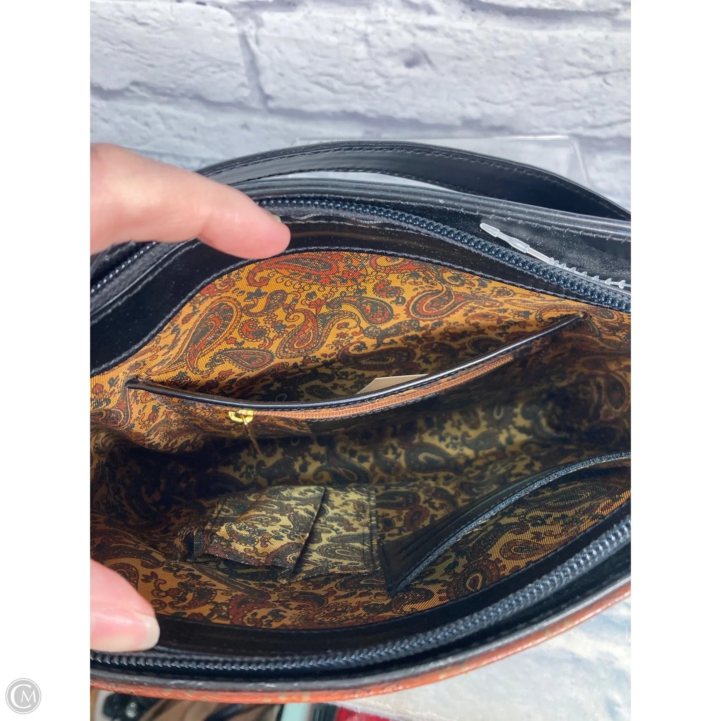 Handbag Leather By Clothes Mentor, Size: Medium