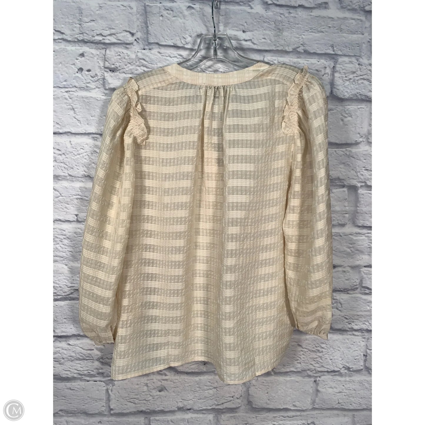 Blouse Long Sleeve By Clothes Mentor In Yellow, Size: L