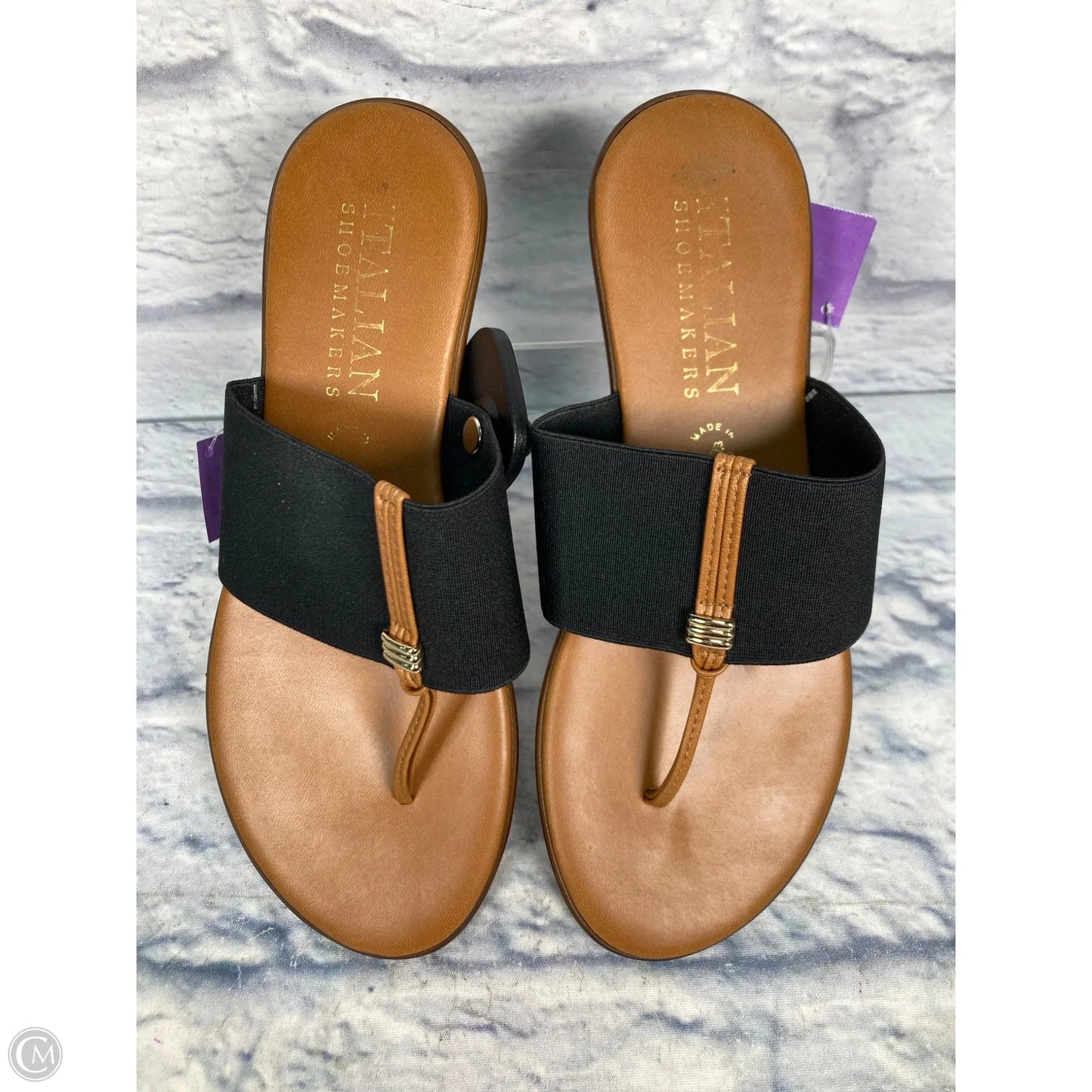 Sandals Flats By Clothes Mentor In Brown, Size: 6