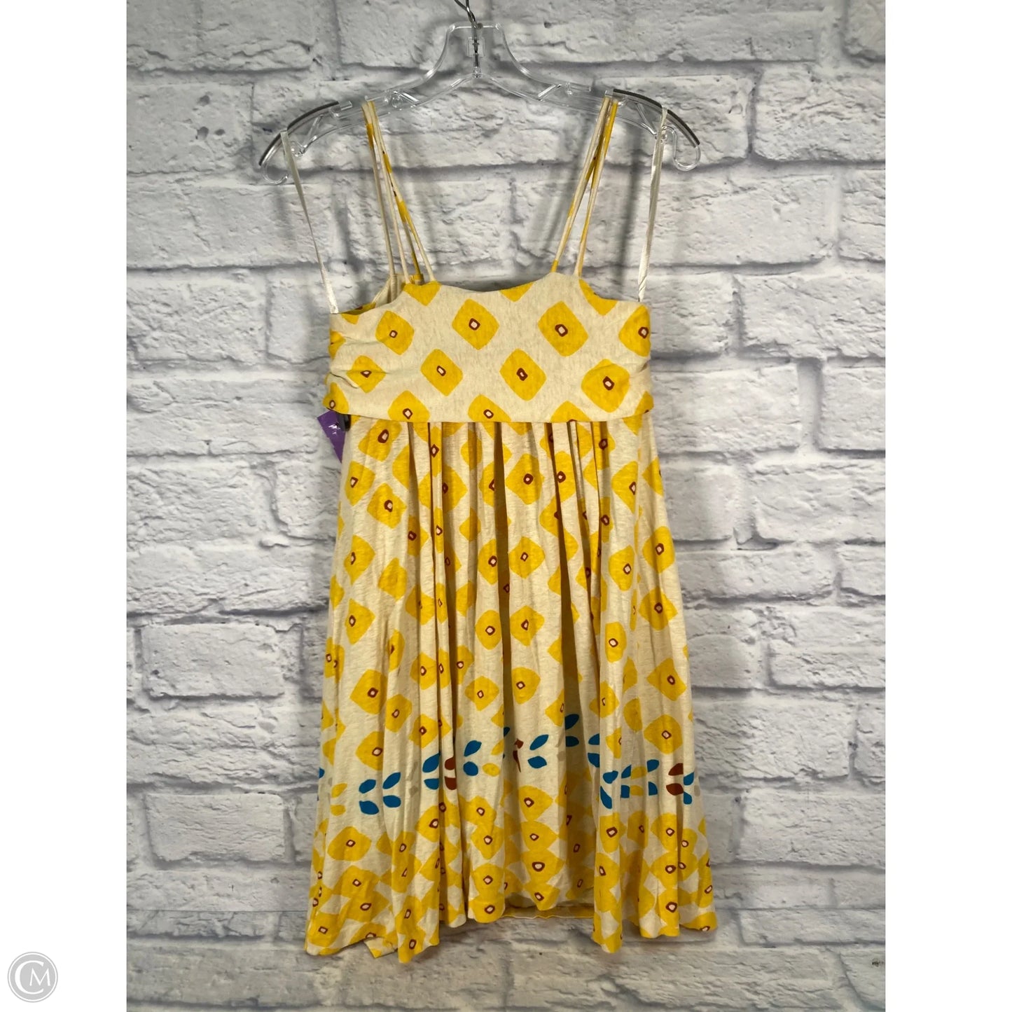 Top Sleeveless Designer By Diane Von Furstenberg In Yellow, Size: S