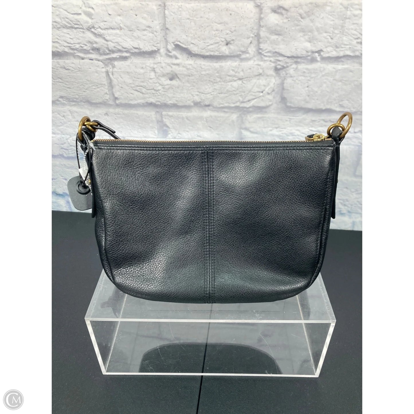 Handbag Leather By Fossil, Size: Medium