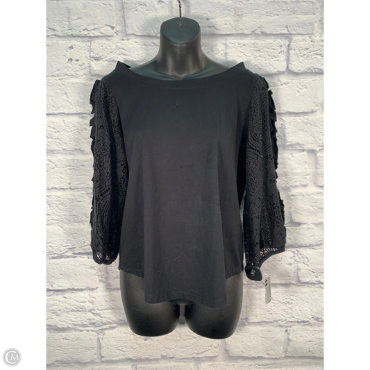 Top 3/4 Sleeve By Anthropologie In Black, Size: Xs