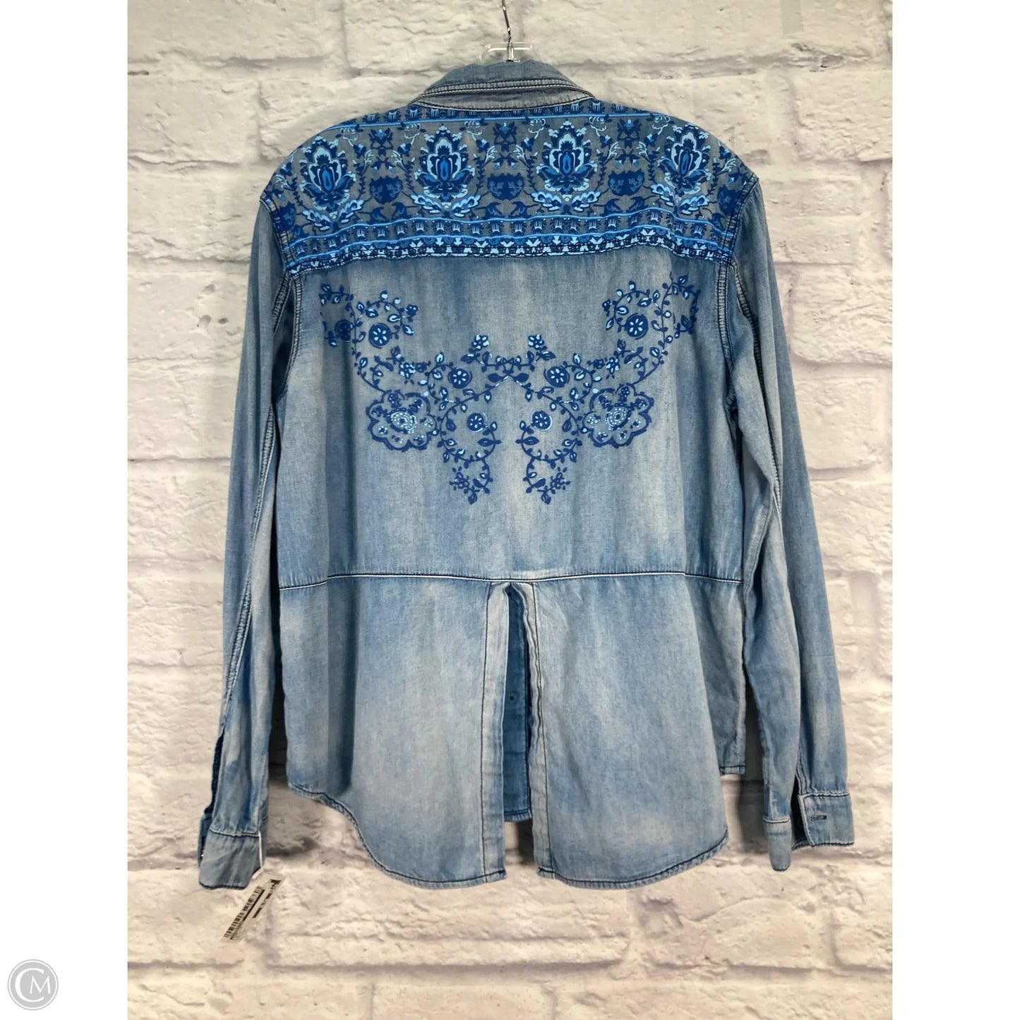 Top Long Sleeve By Minkpink In Blue, Size: M