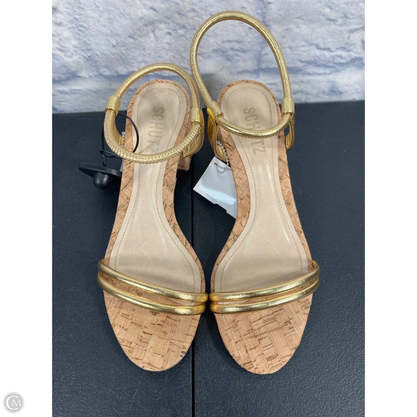 Shoes Heels Block By Schutz In Gold, Size: 6