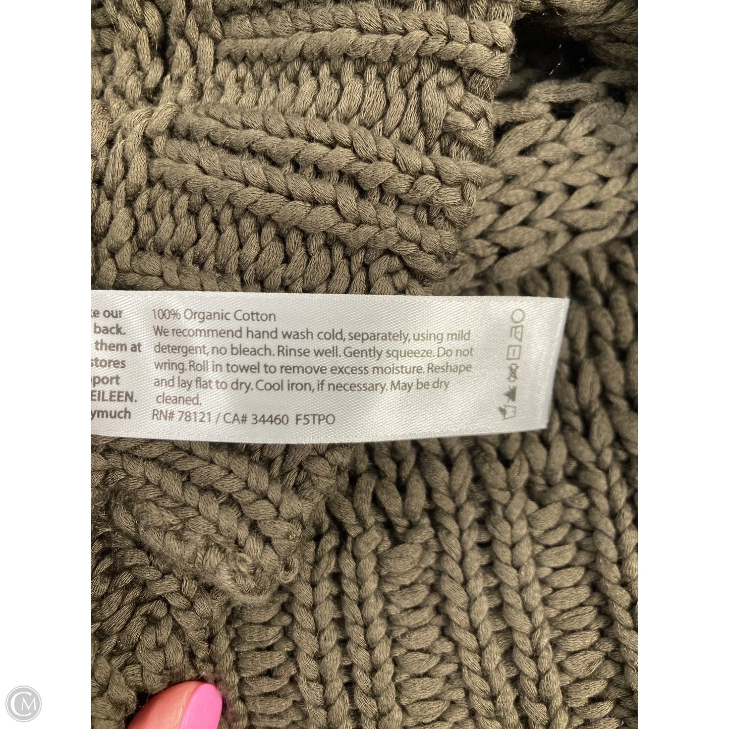 Sweater By Eileen Fisher In Green, Size: L