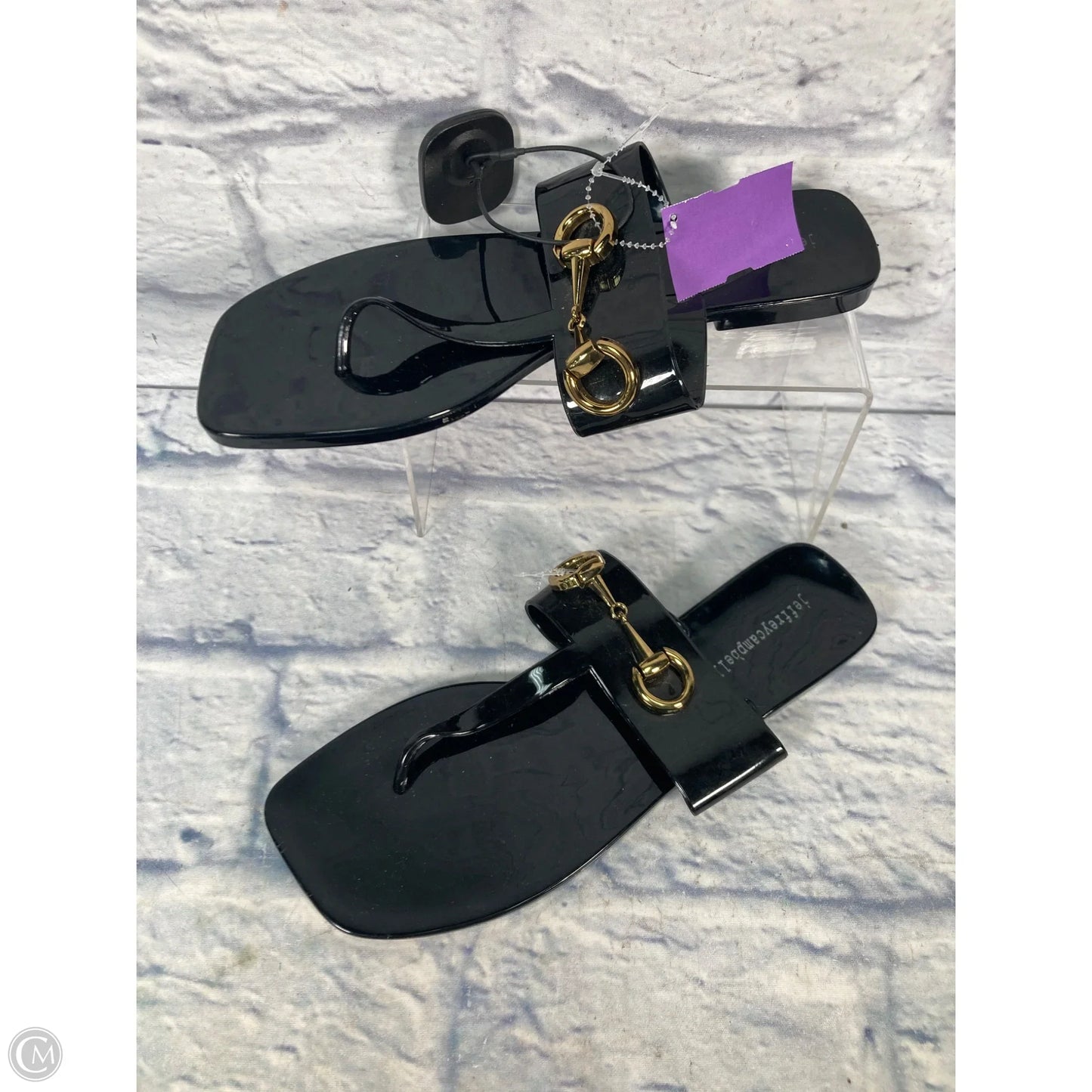 Sandals Flip Flops By Jeffrey Campbell In Black, Size: 10