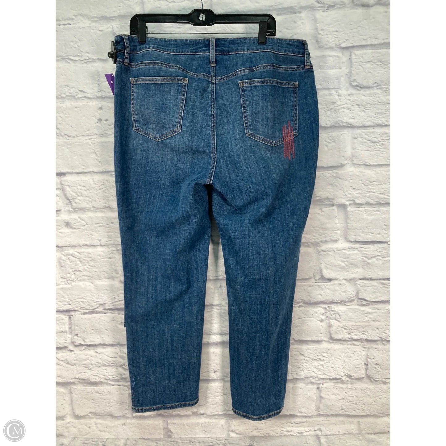 Jeans Skinny By Chicos In Blue Denim, Size: 16