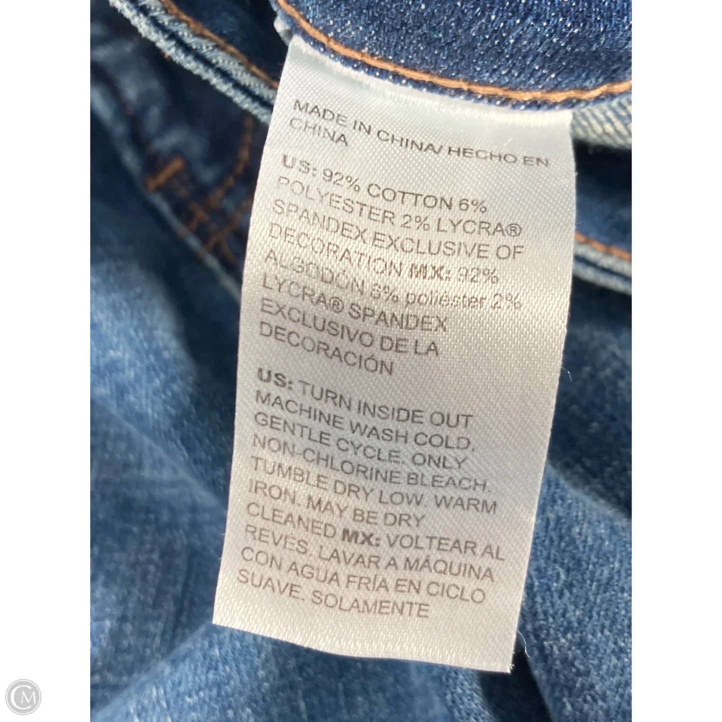 Jeans Skinny By Chicos In Blue Denim, Size: 16