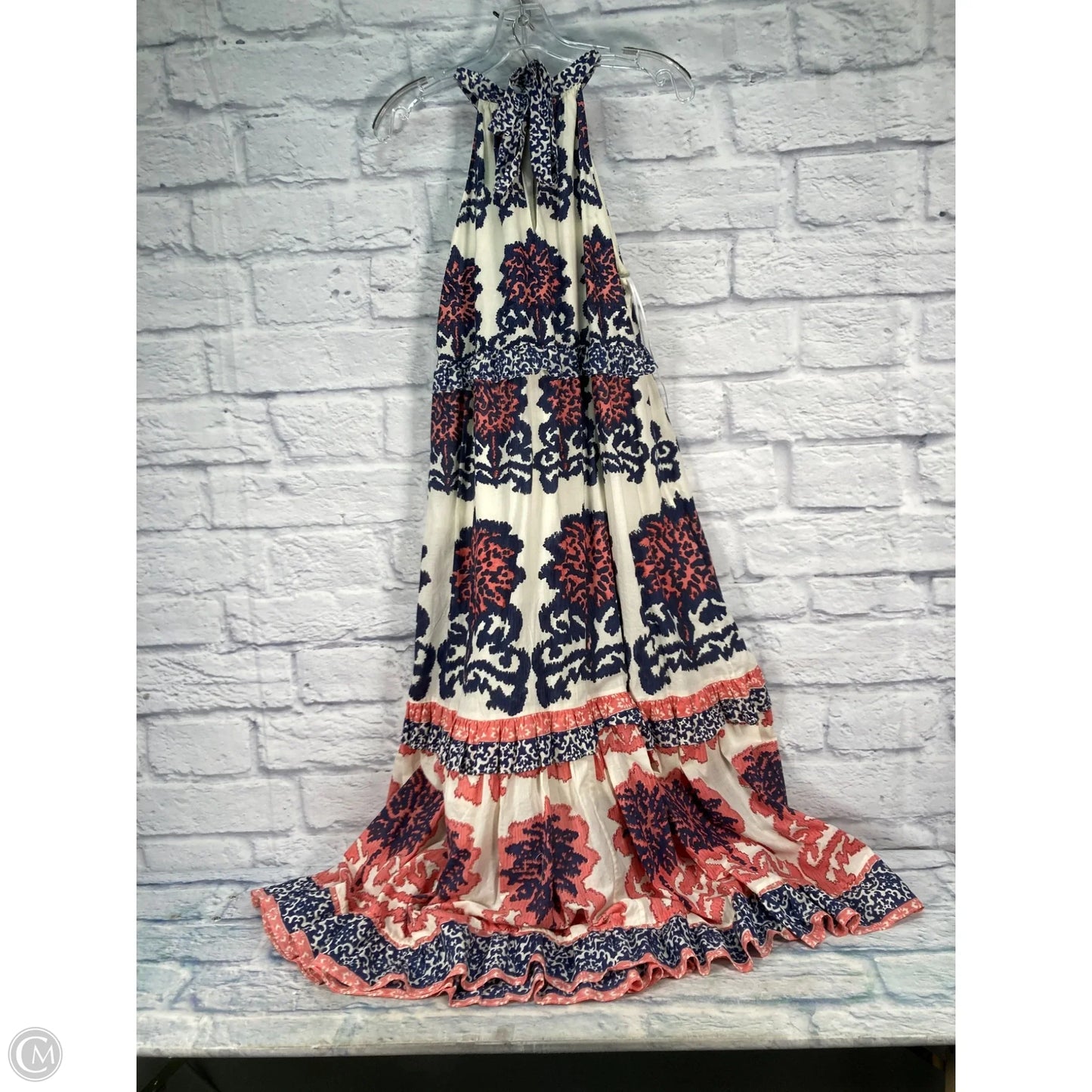 Dress Casual Midi By Ash & Eden In Blue & Orange, Size: S
