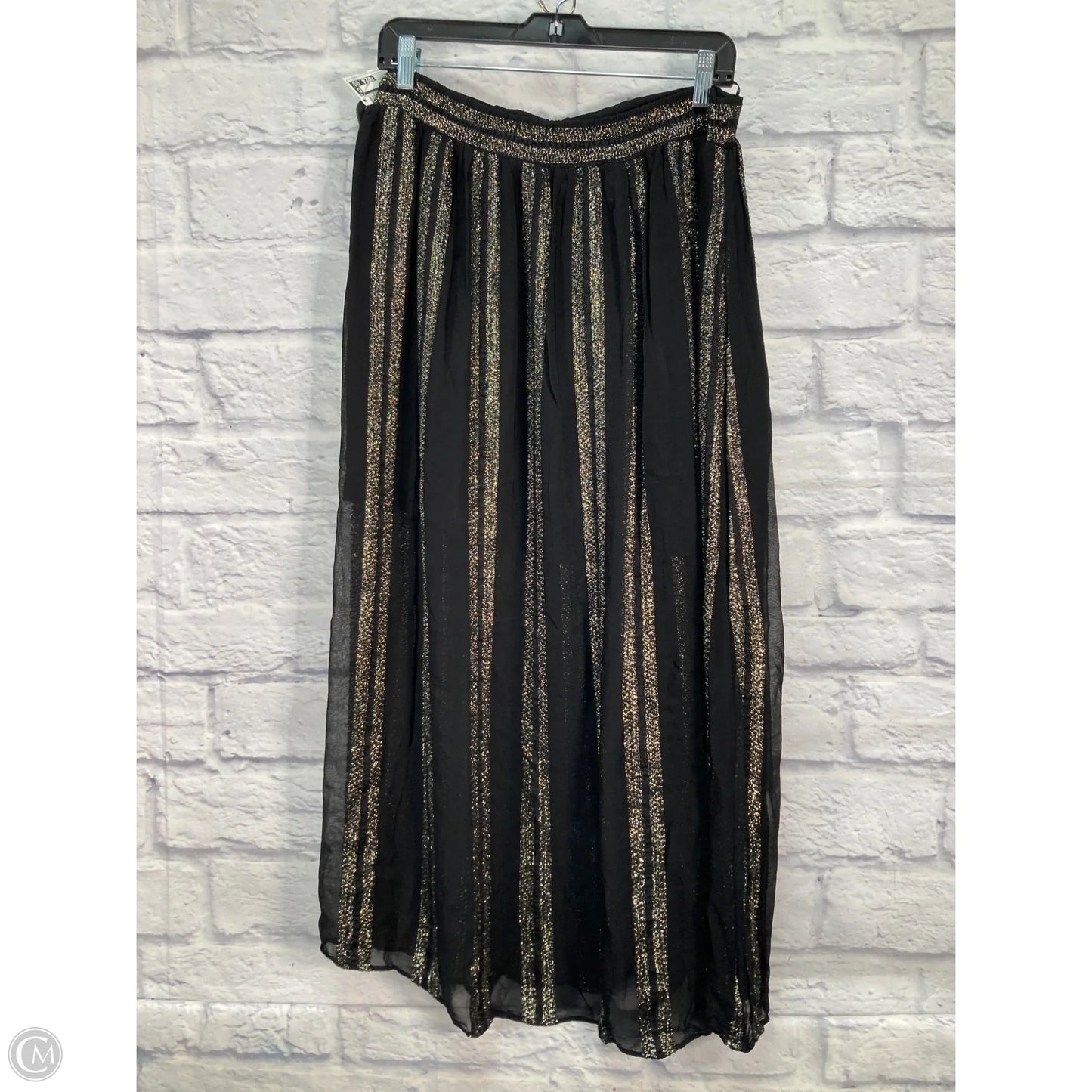 Skirt Maxi By Free People In Black & Gold, Size: L