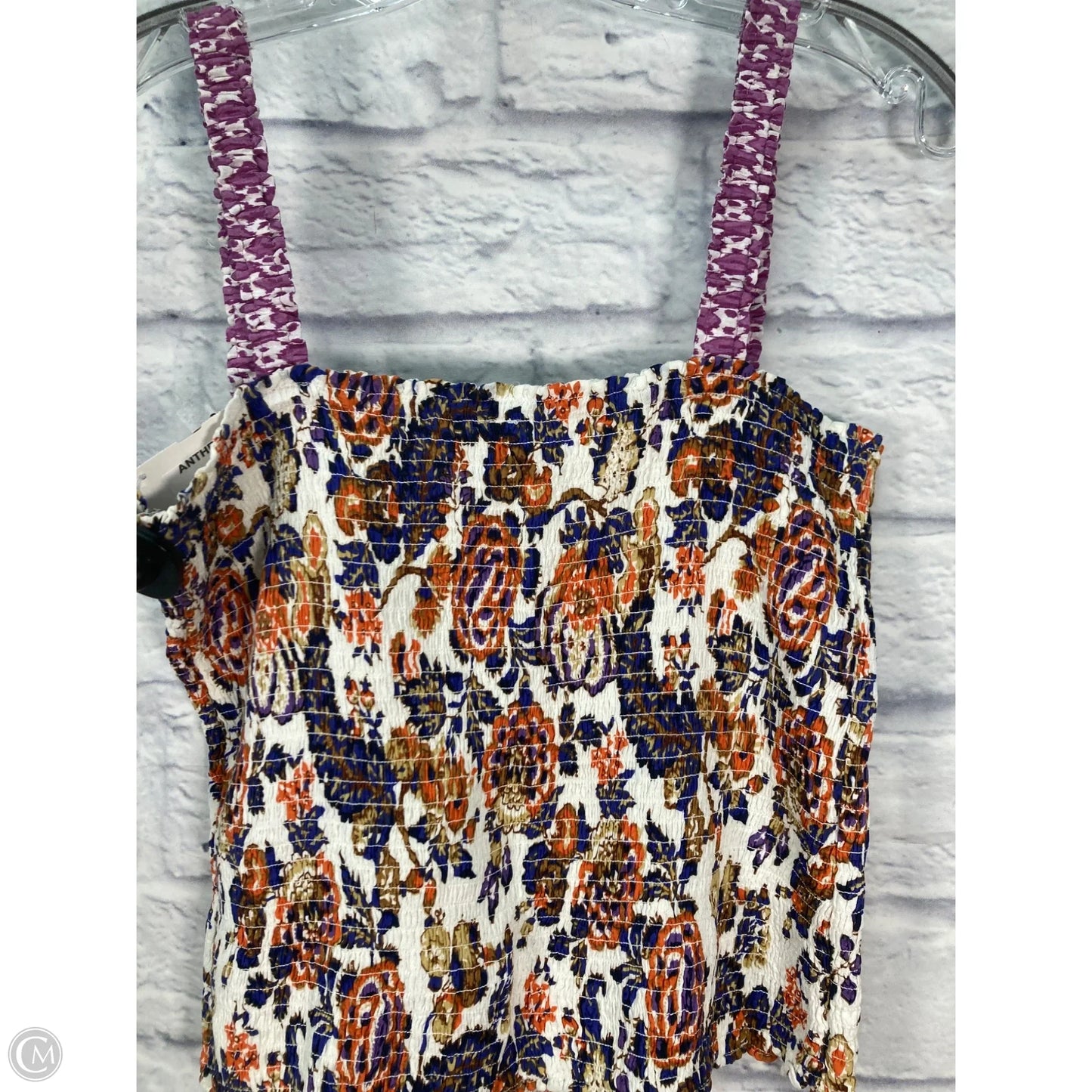 Top Sleeveless By Anthropologie In Blue & Orange, Size: M