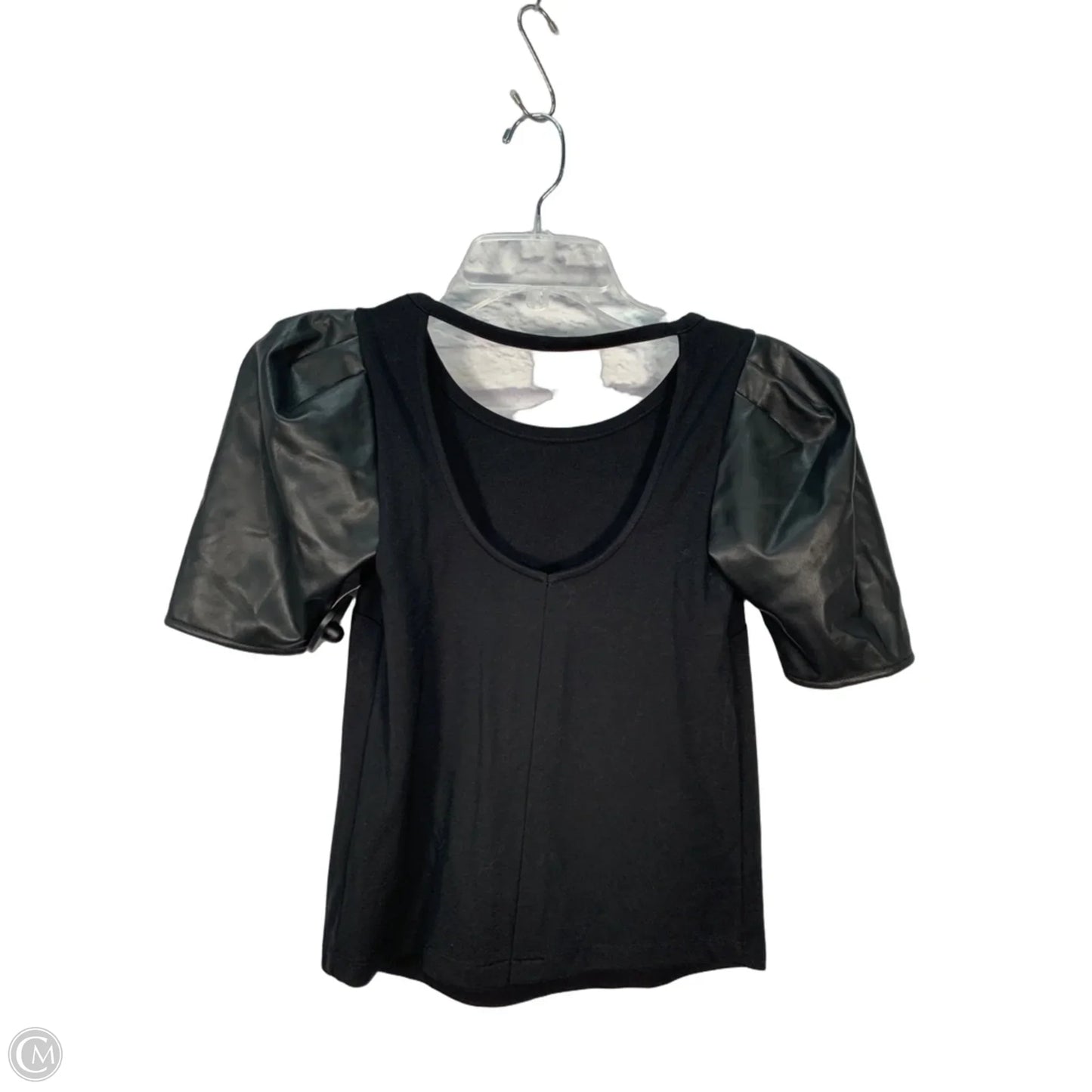 Top Short Sleeve By Anthropologie In Black, Size: Xxsp