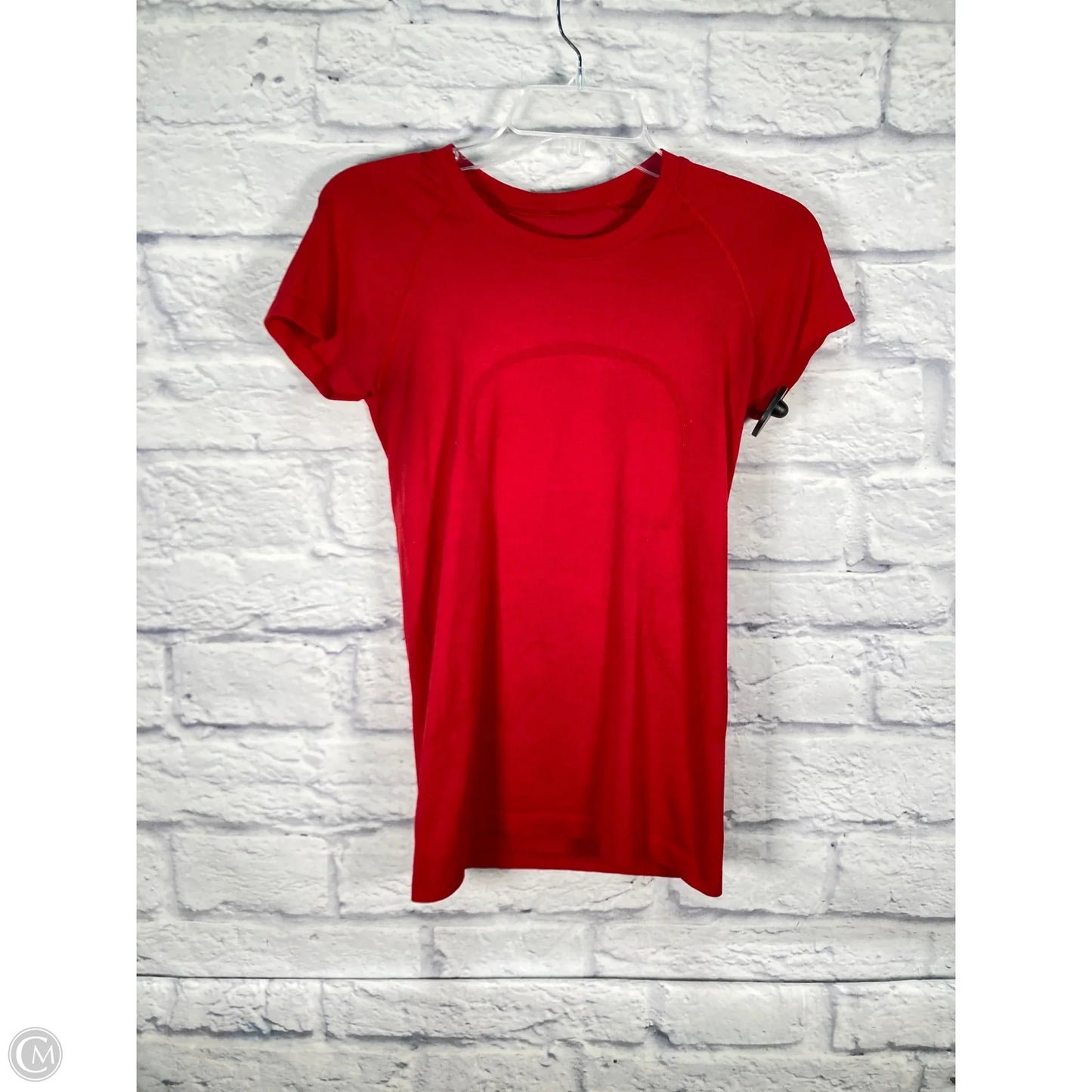 Athletic Top Short Sleeve By Lululemon In Red, Size: 6