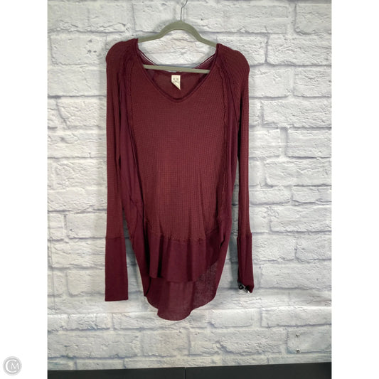 Top Long Sleeve By We The Free In Maroon, Size: S
