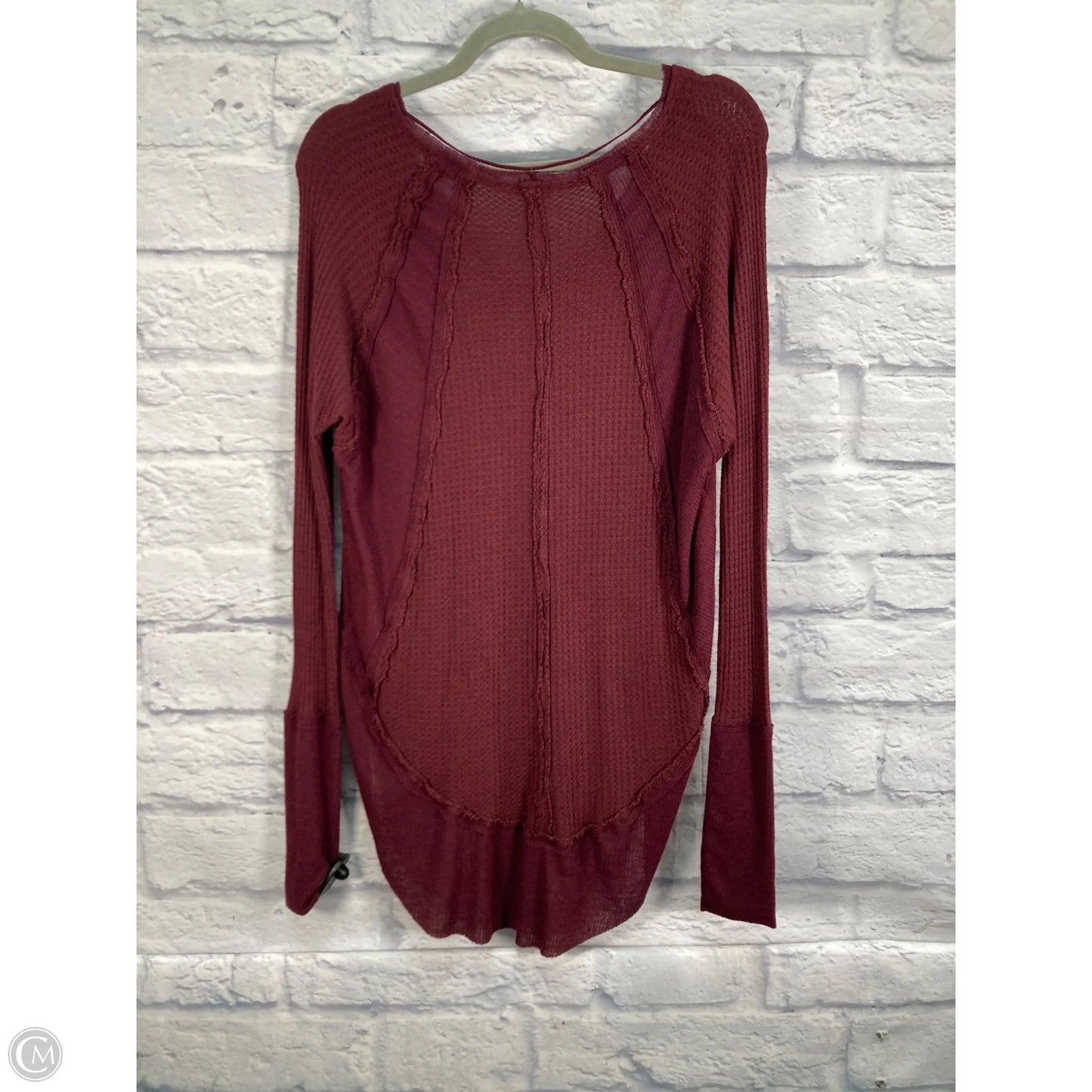 Top Long Sleeve By We The Free In Maroon, Size: S