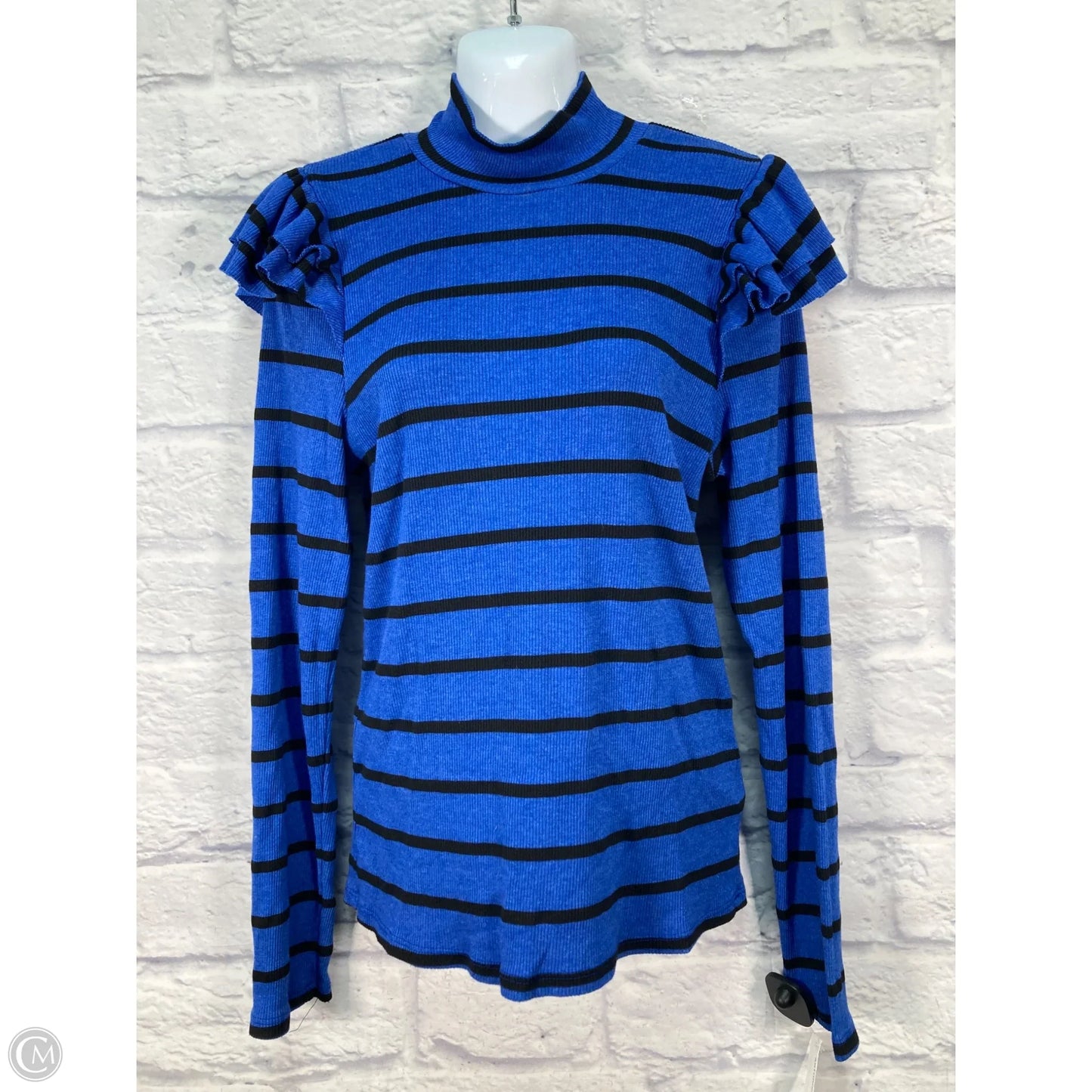 Top Long Sleeve By T.la In Black & Blue, Size: Xl
