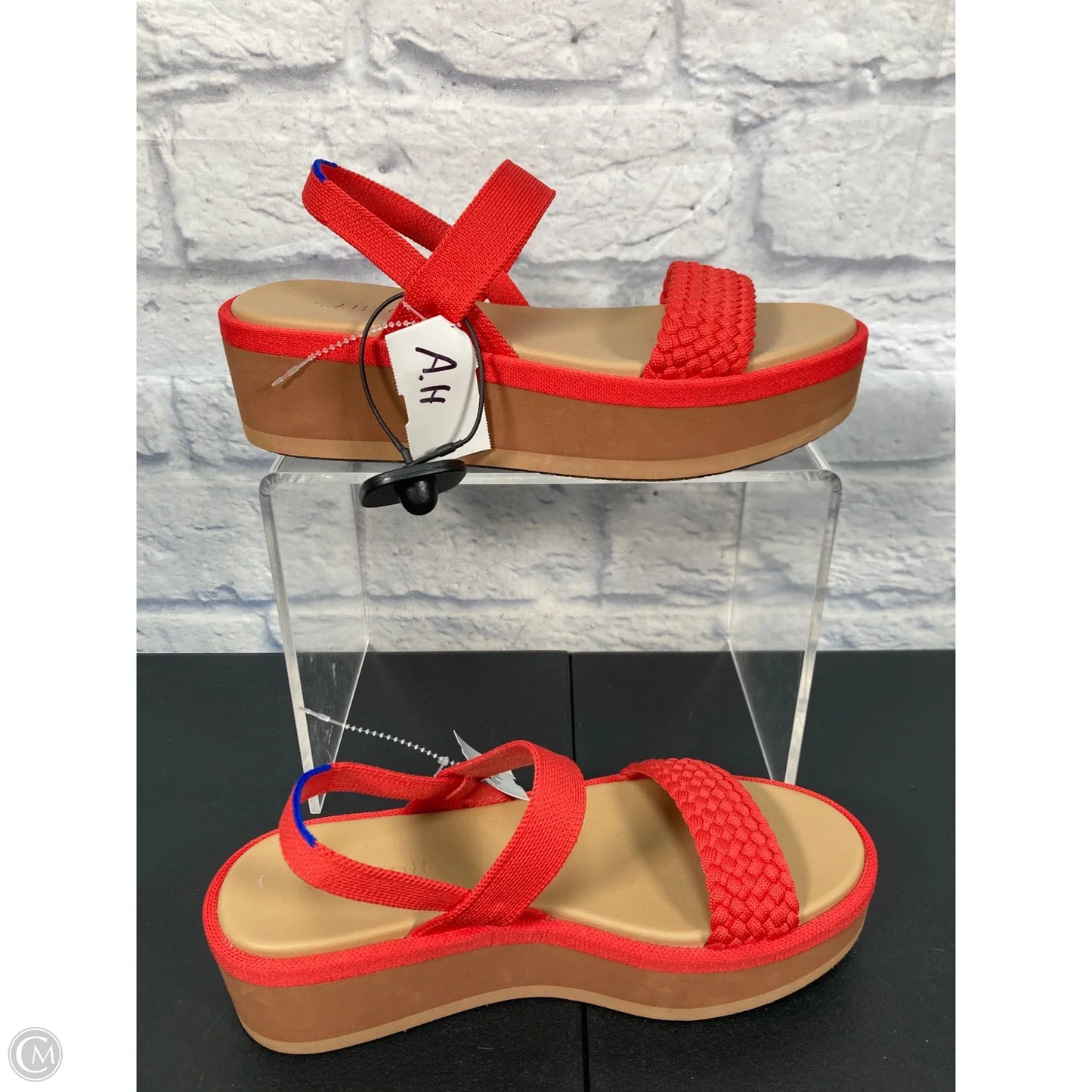 Sandals Heels Platform By Rothys In Coral, Size: 9.5