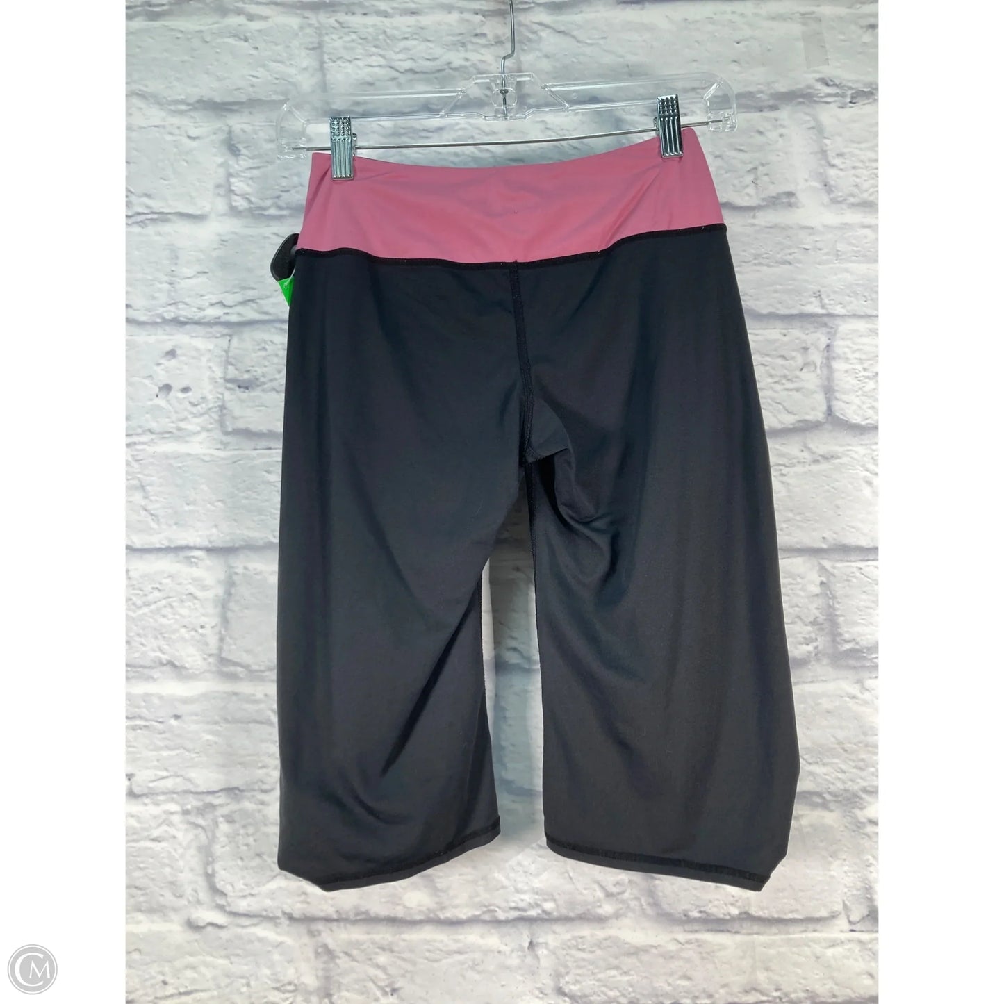 Athletic Capris By Lululemon In Black & Pink, Size: 2