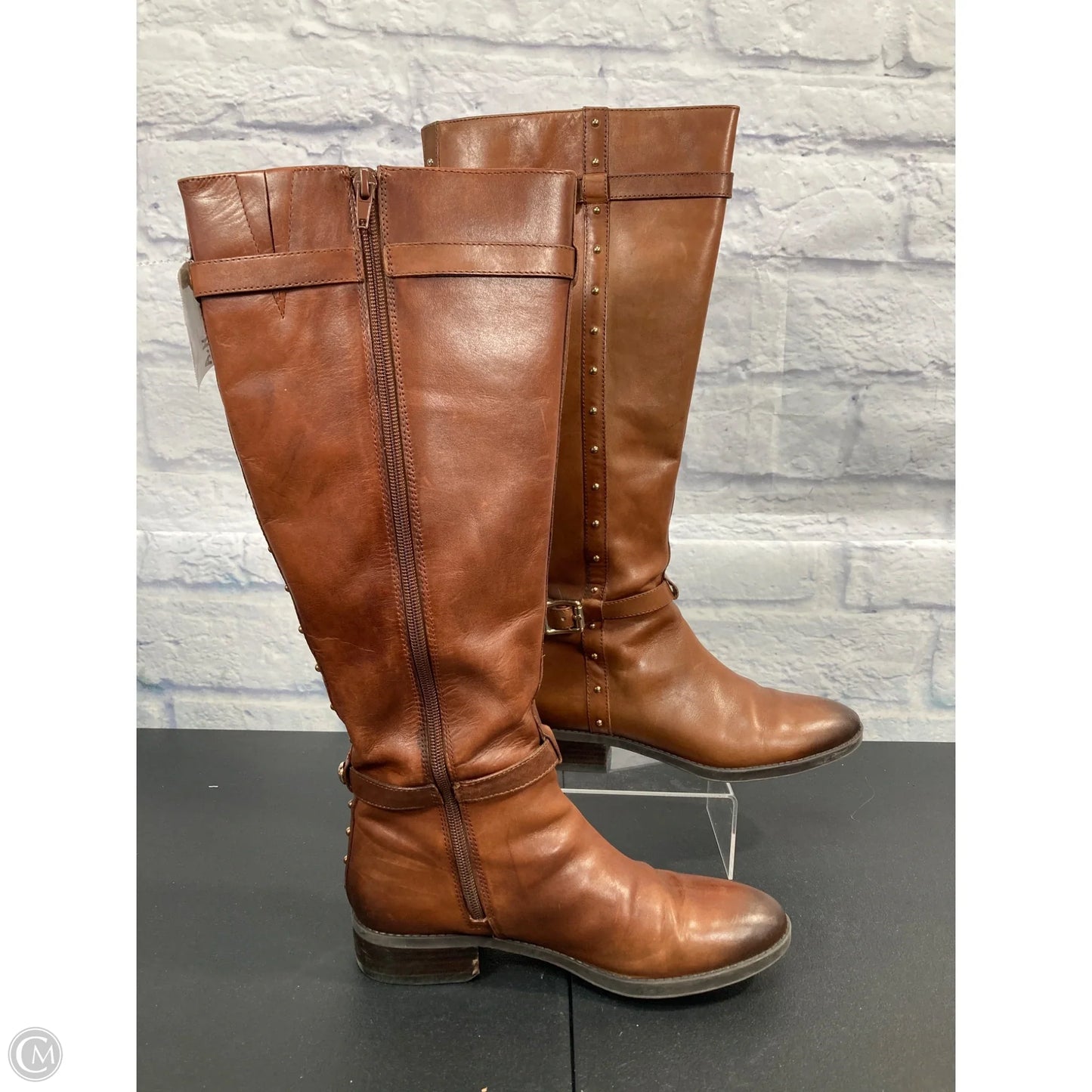 Boots Mid-calf Flats By Vince Camuto In Brown, Size: 7