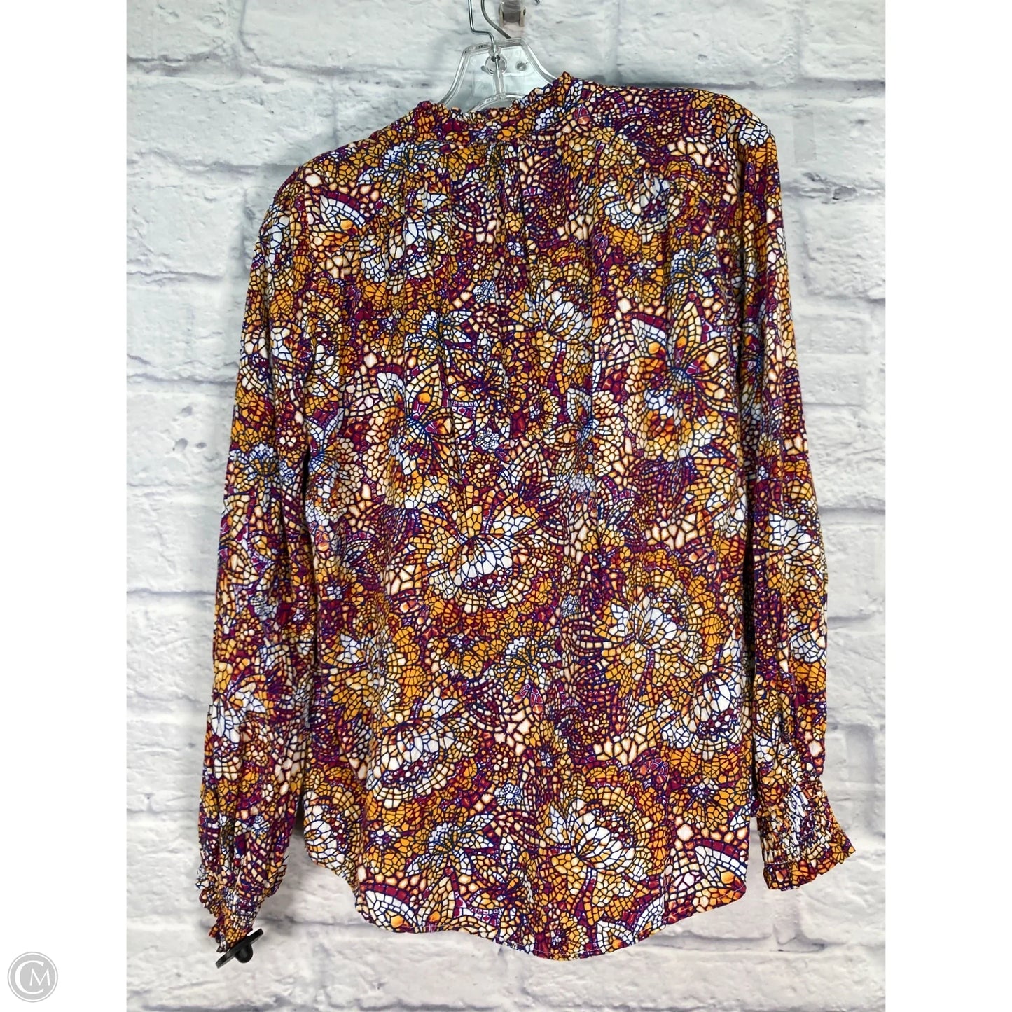 Top Long Sleeve By Maeve In Purple & Yellow, Size: Xs