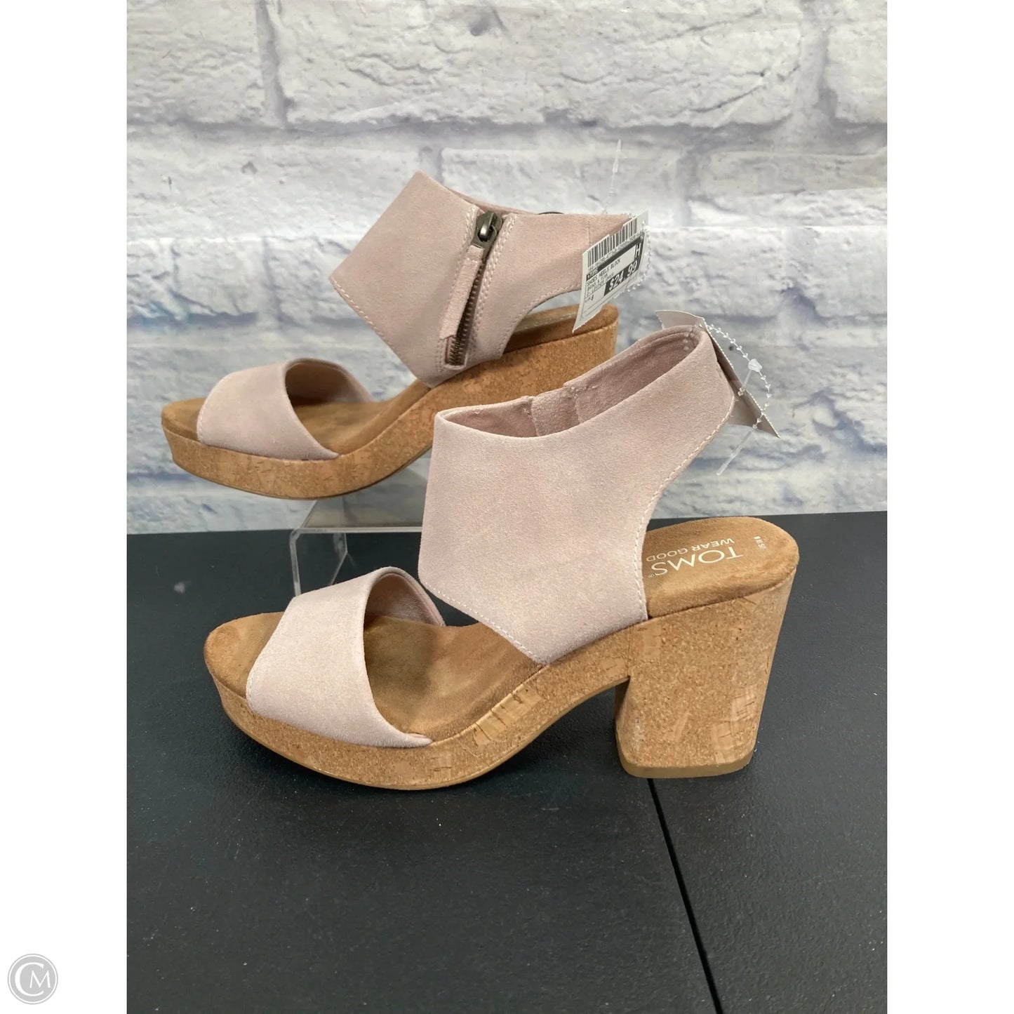 Shoes Heels Block By Toms In Brown & Pink, Size: 8
