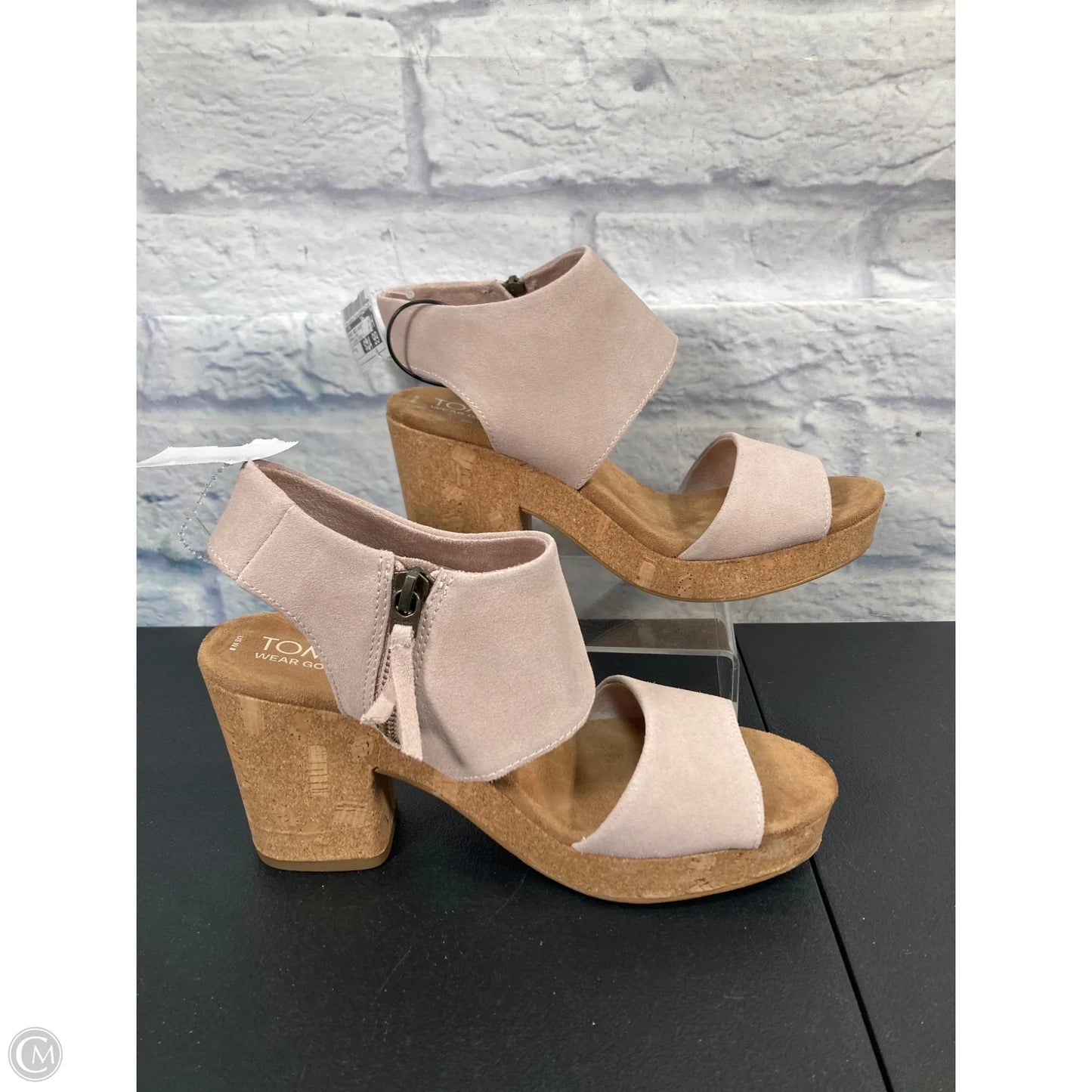 Shoes Heels Block By Toms In Brown & Pink, Size: 8