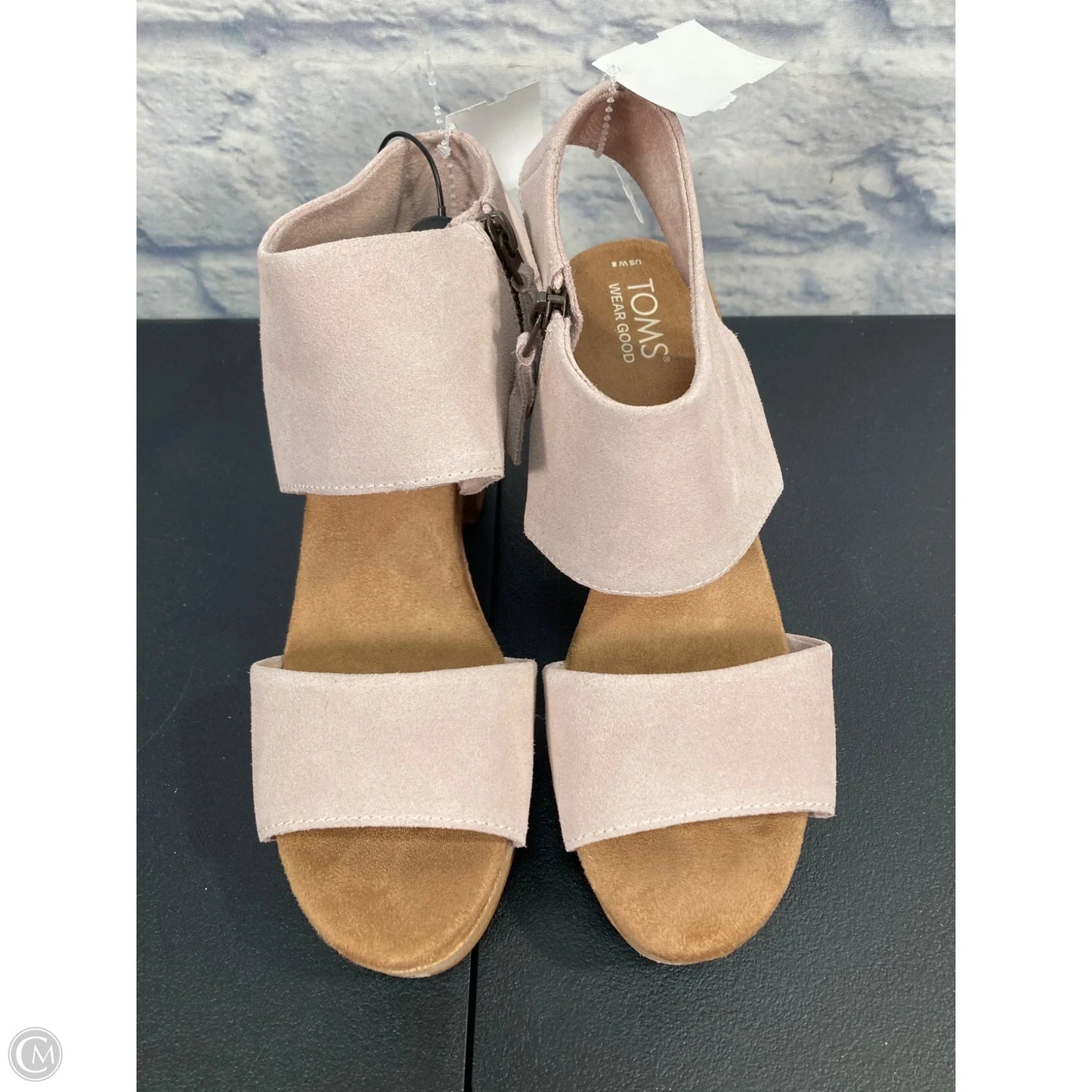 Shoes Heels Block By Toms In Brown & Pink, Size: 8