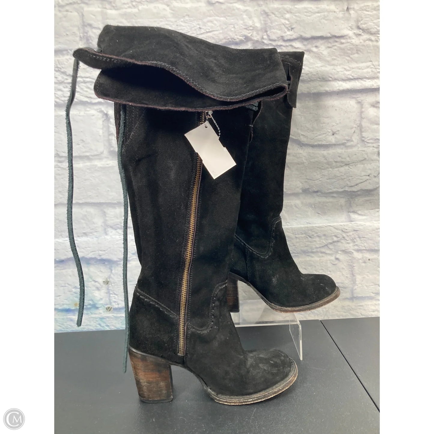 Boots Mid-calf Heels By Freebird In Black, Size: 7