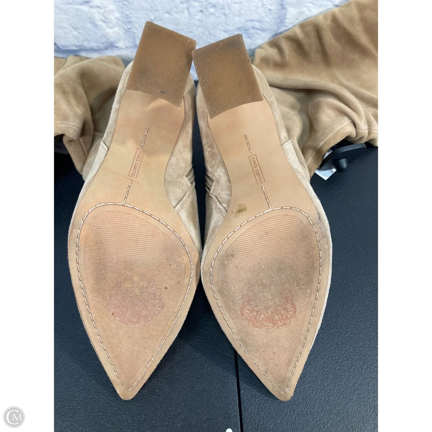 Boots Mid-calf Heels By Vince Camuto In Tan, Size: 10