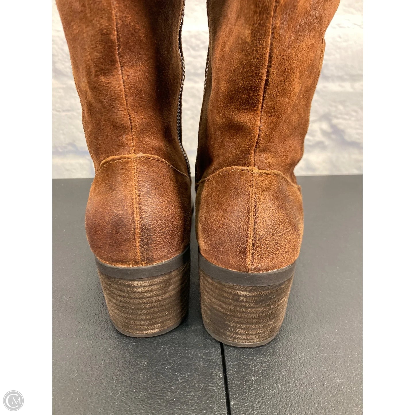Boots Mid-calf Heels By Born In Brown, Size: 8.5