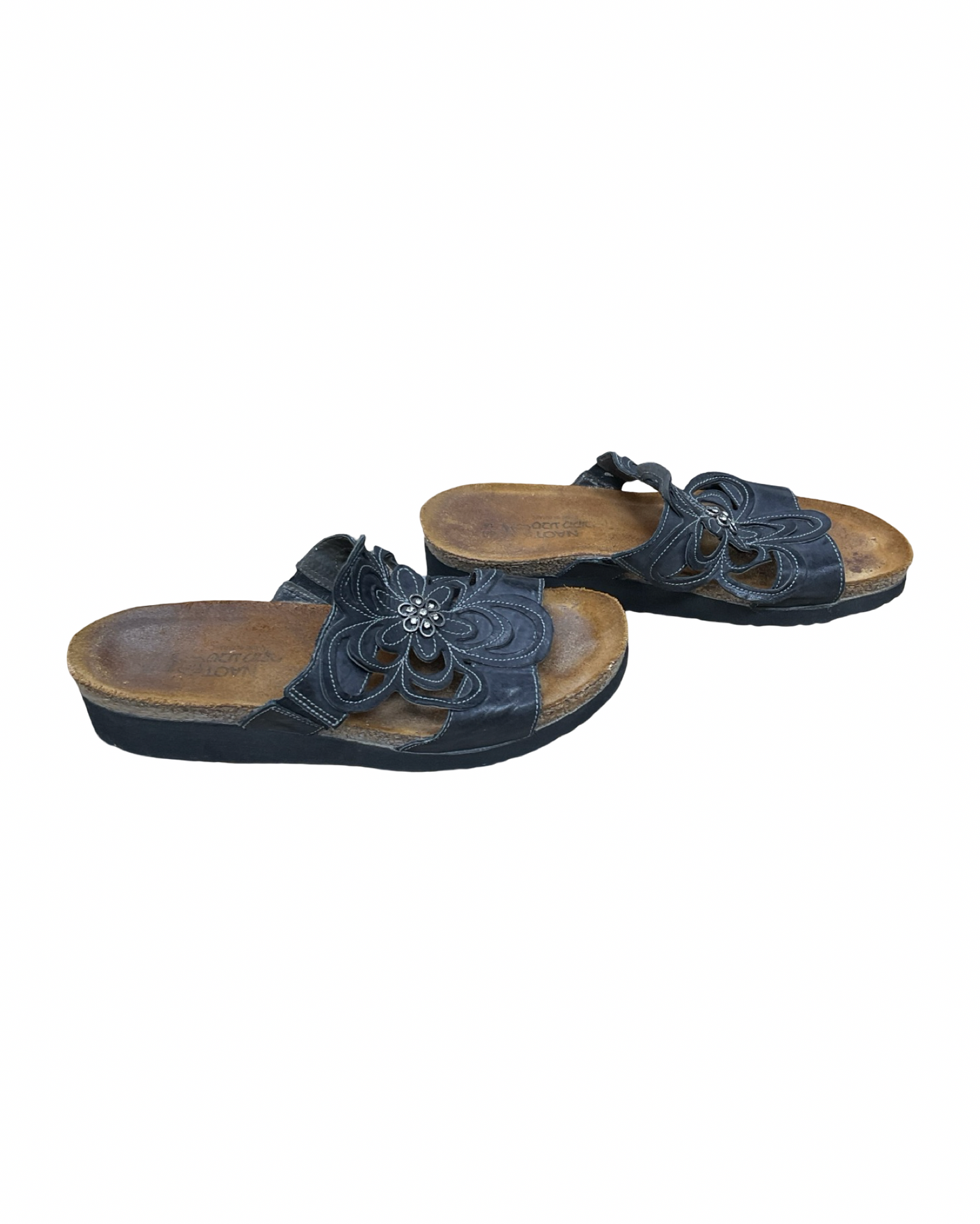 Sandals Heels Block By Naot In Black, Size:9.5