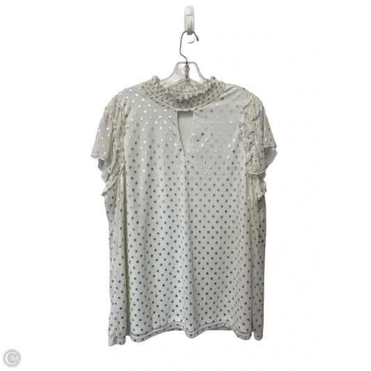 Top Short Sleeve By Clothes Mentor In Polkadot Pattern, Size: 3x