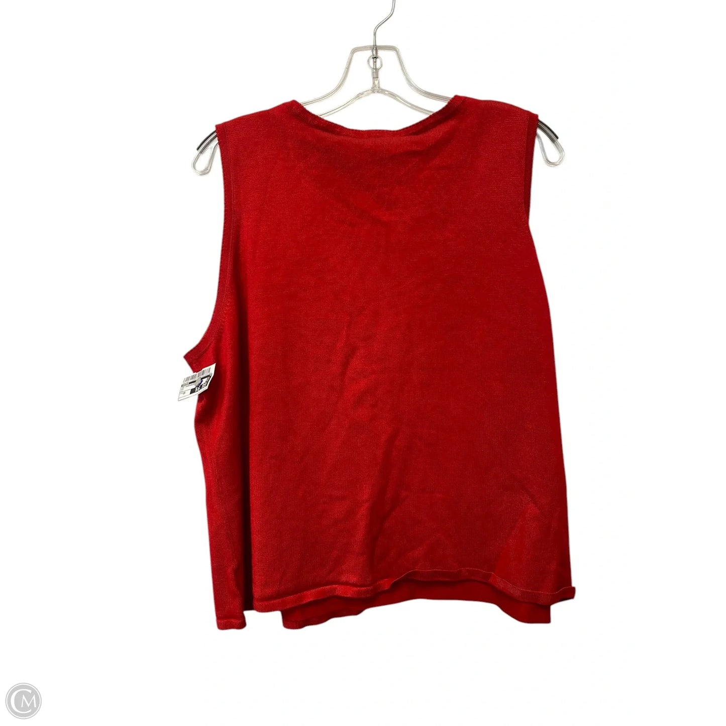 Top Sleeveless By George In Red, Size: 2x
