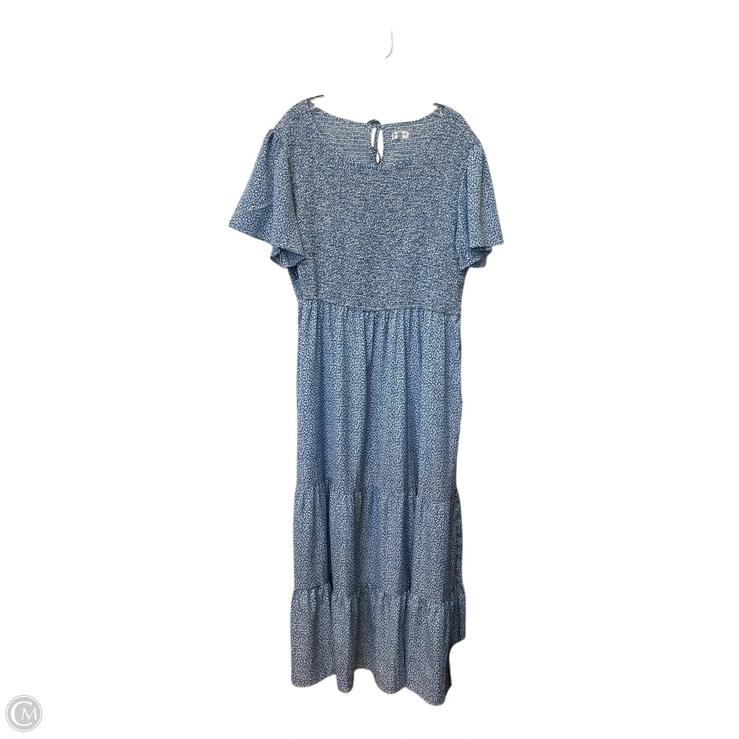 Dress Casual Maxi By Clothes Mentor In Blue & White, Size: 2x