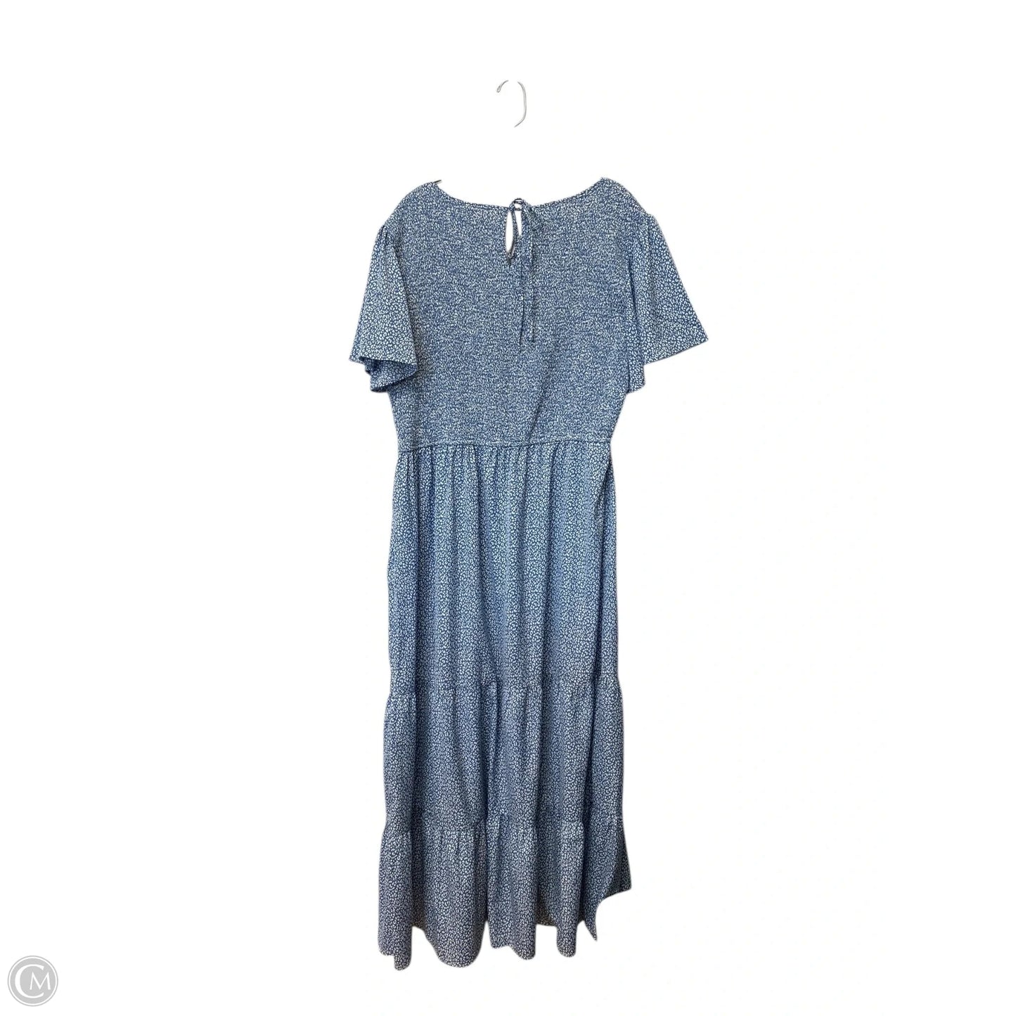 Dress Casual Maxi By Clothes Mentor In Blue & White, Size: 2x