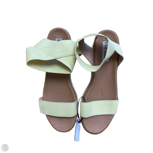 Sandals Heels Platform By Steve Madden In Yellow, Size: 8.5