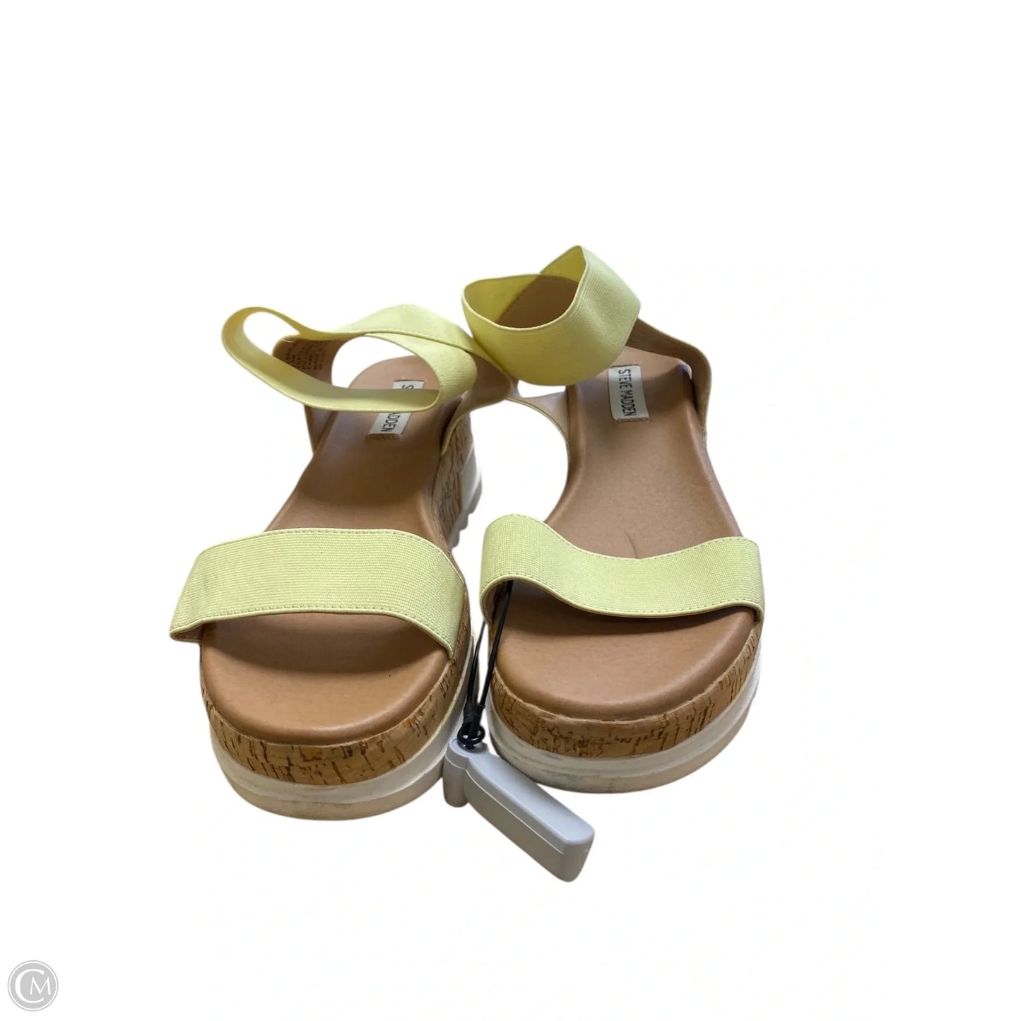 Sandals Heels Platform By Steve Madden In Yellow, Size: 8.5