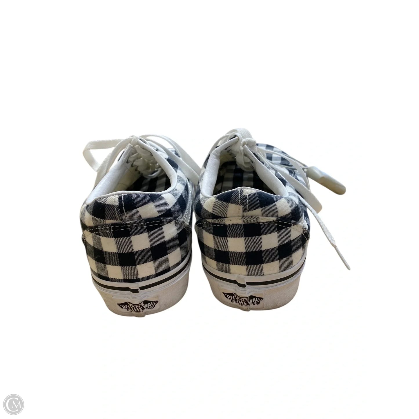 Shoes Flats By Vans In Black & White, Size: 8
