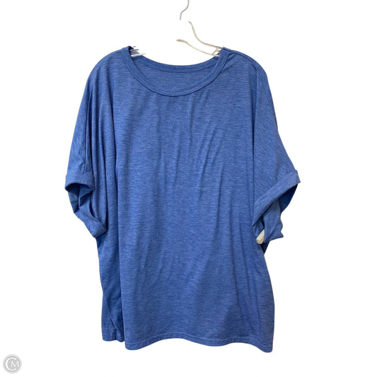 Top Short Sleeve Basic By Clothes Mentor In Blue, Size: 2x