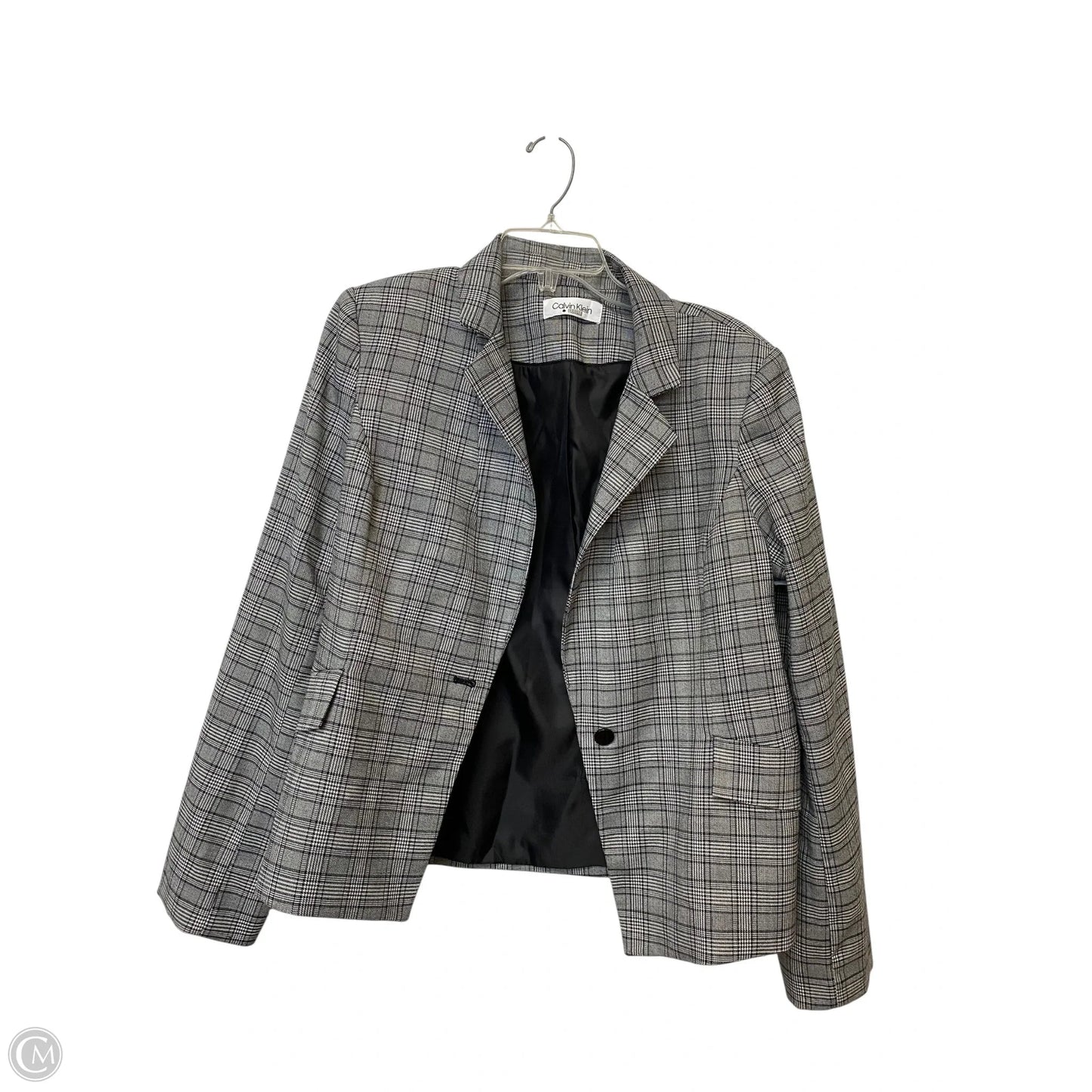Blazer By Calvin Klein In Black & Grey, Size: L