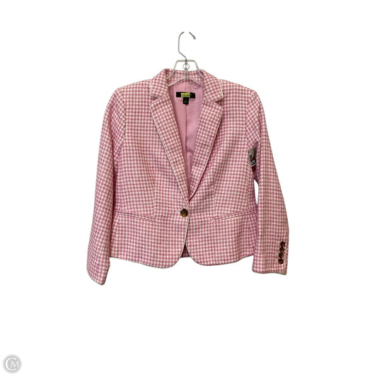 Blazer By Ann Taylor In Pink & White, Size: 4p