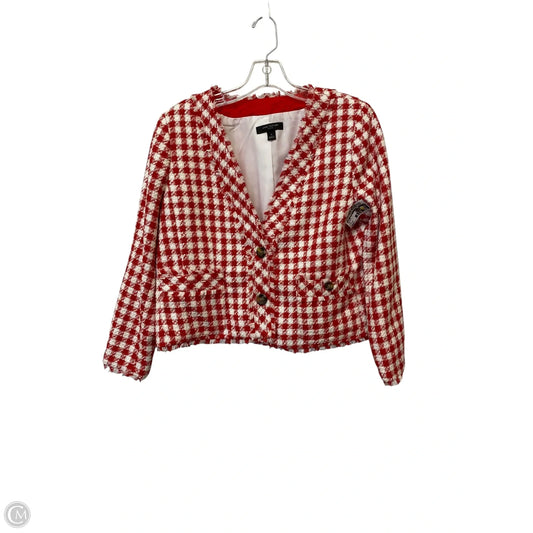 Blazer By Ann Taylor In Red & White, Size: 6p